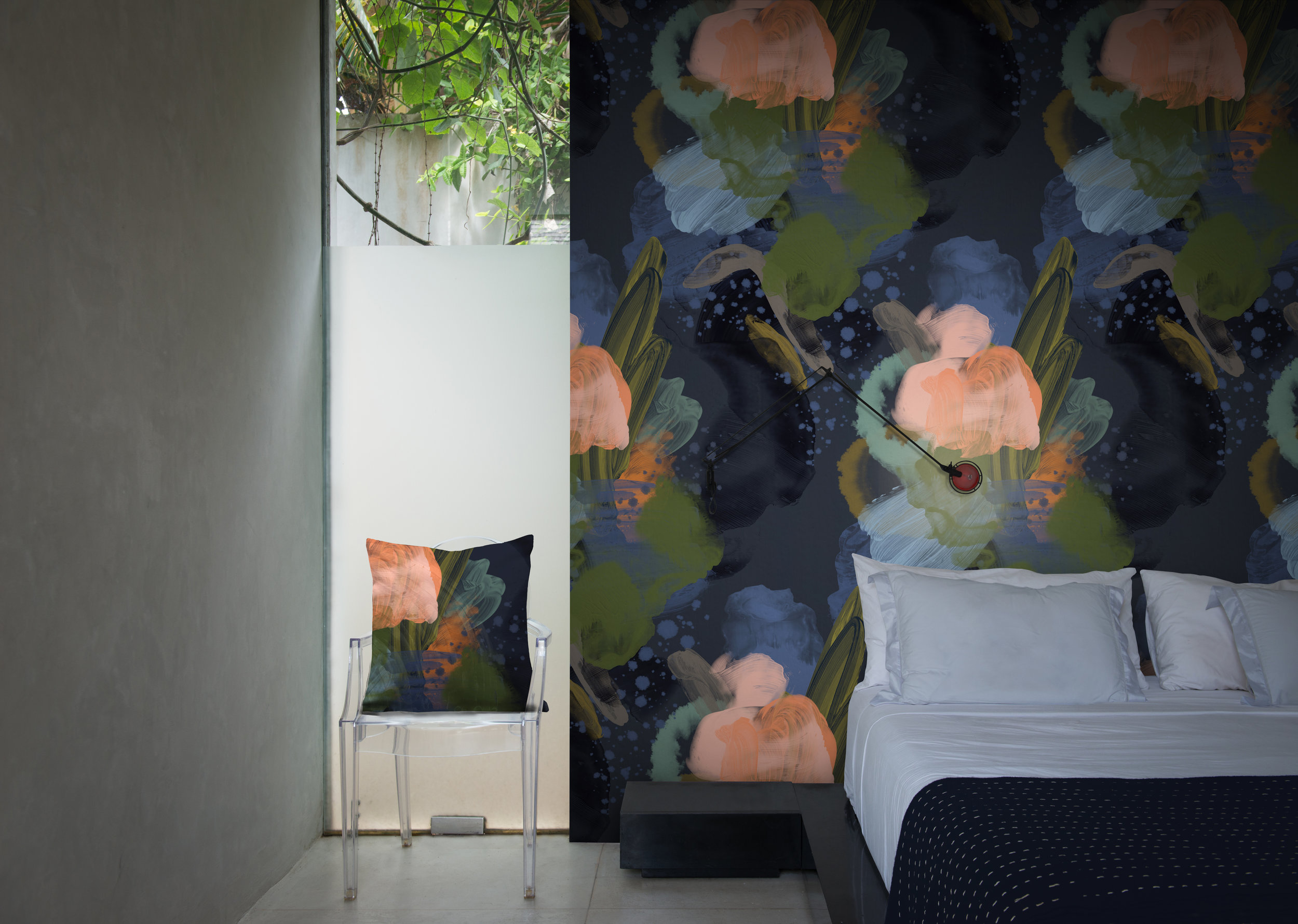 English Rose Wallpaper designed by Reeta Ek