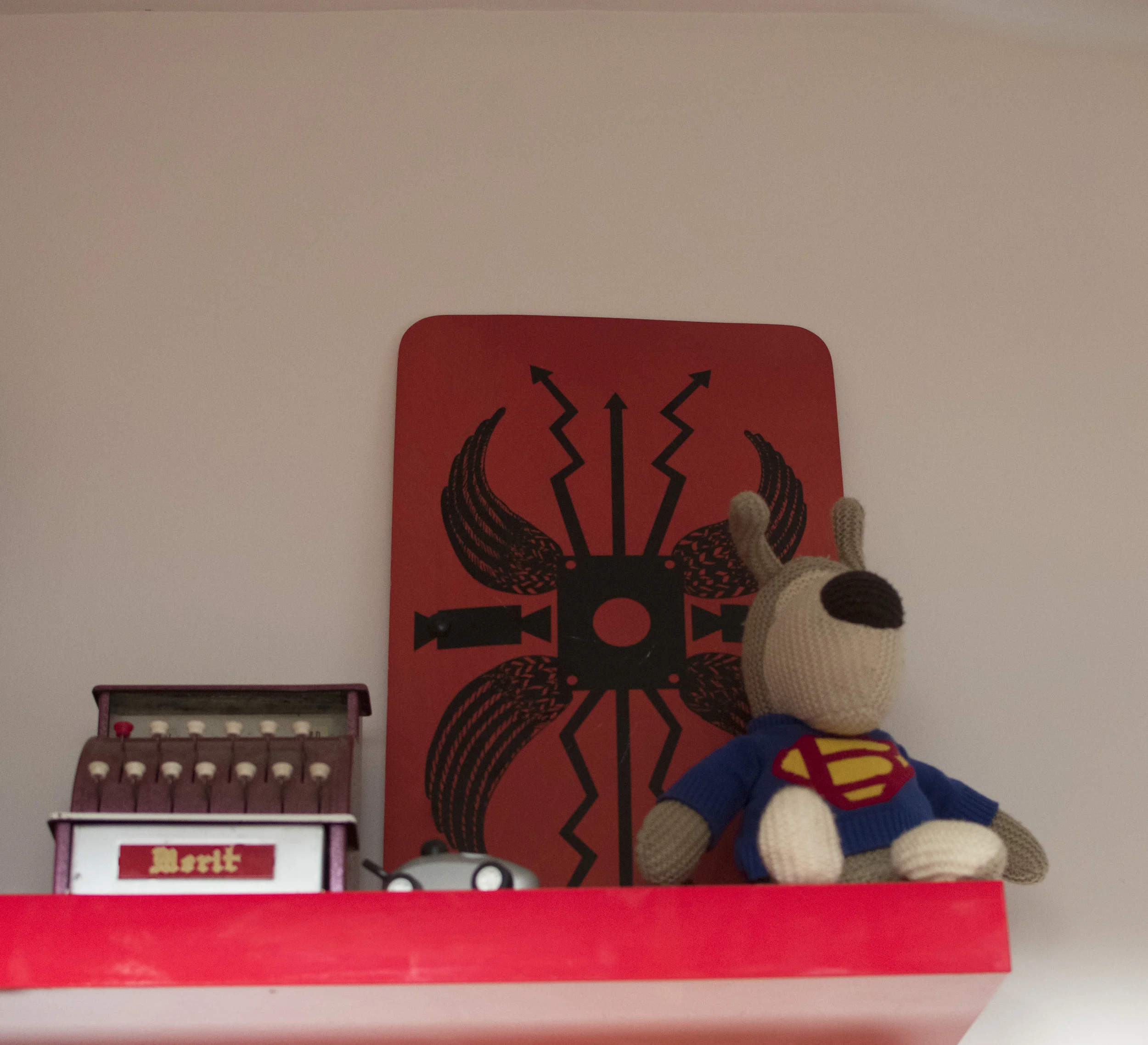 A vintage toy till on the shelf