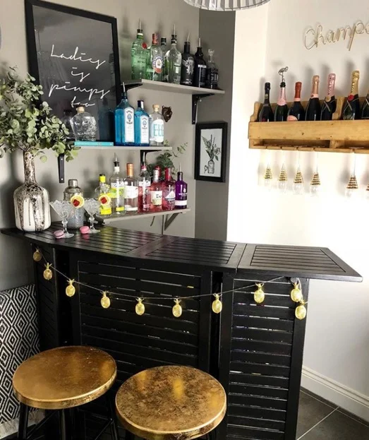 Wine rack from Acacia Home as found behind my bar