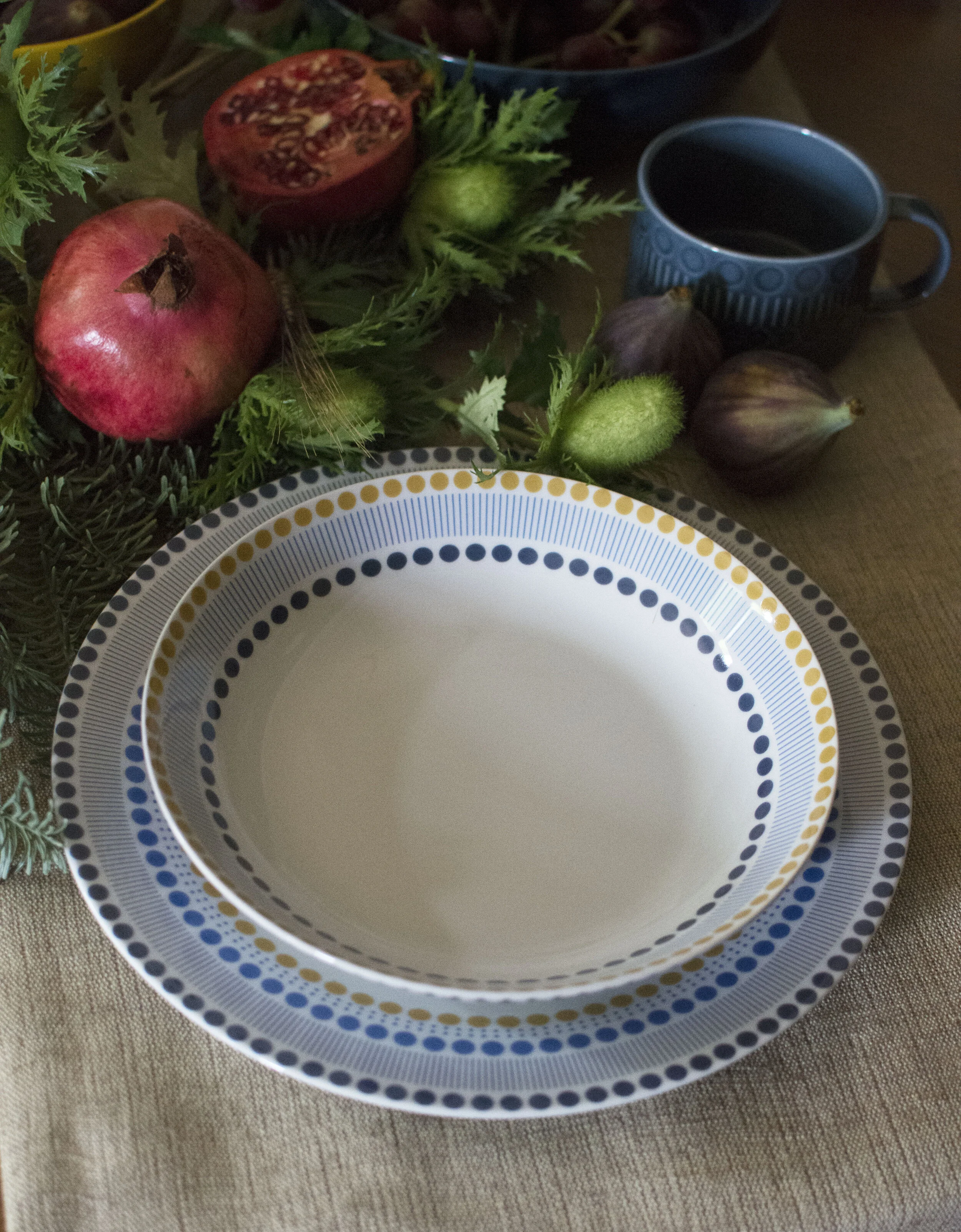 Sainsbury's Home Apartment Apparel Decal Pasta Bowl, £2.50. Sainsbury's Home Apartment Apparel Decal Dinner Plate, £2.50. Sainsbury's Home Appartment Apparel Stacking Tumbler, £4.