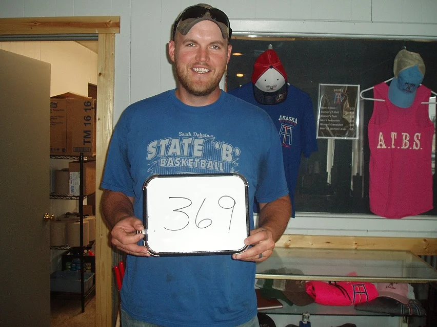 Michael Vander Vorst of Akaska drew the winner of the weekly South Dakota Walleye Classic Festival gun drawing. The winner is: Justin Karst Selby, SD Justin wins a: Uberti Smoke Wagon Pistol Bill Waeckerle SDWCF