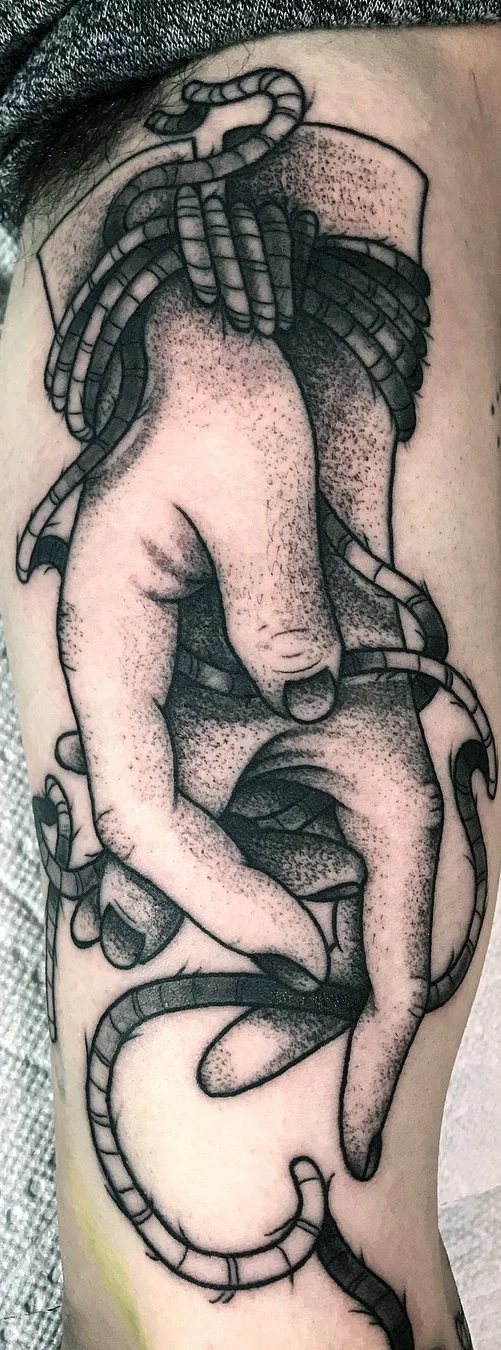 Ethan Bennett, tattoo artist at Brass and Briar Studios in Portland, Maine