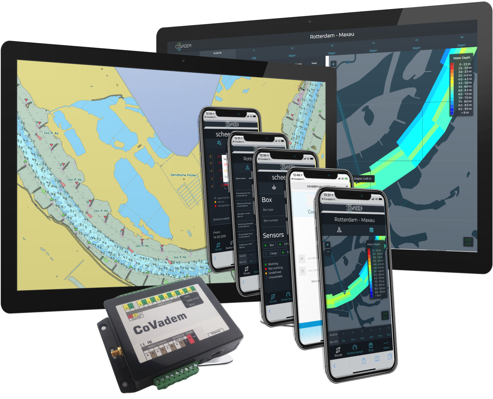 CoVadem heeft een online digitaal platform als basis, maar werkt daarnaast aan de integratie met bestaande navigatiesoftware.