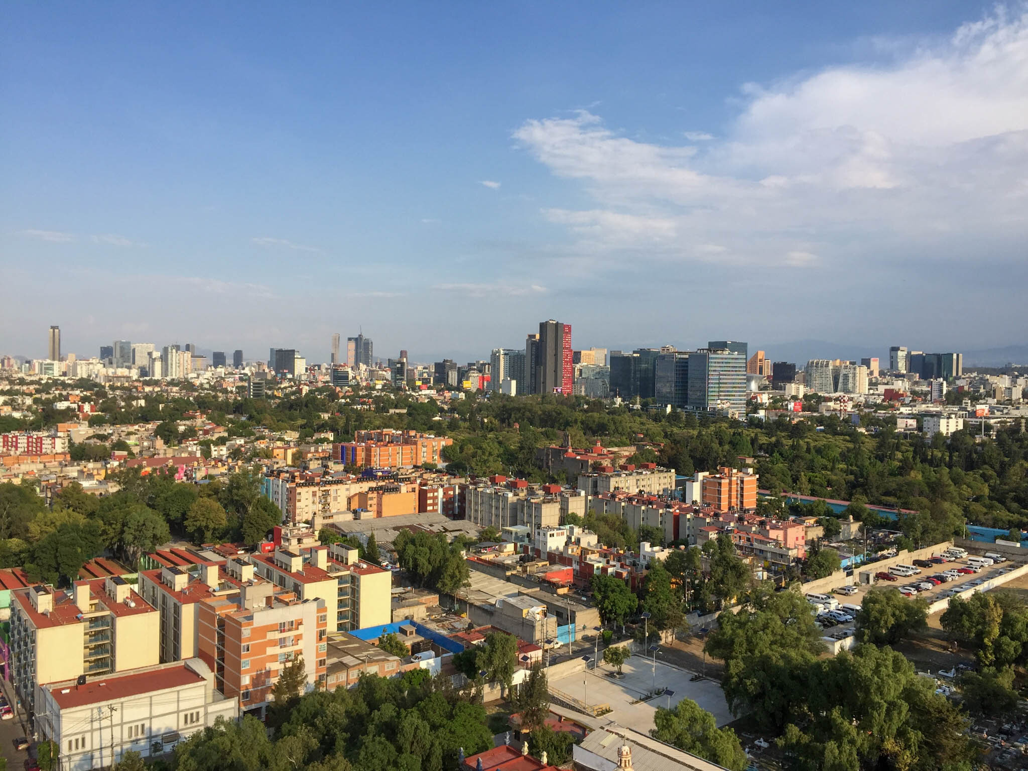 Rooftop views of sprawling Mexico City