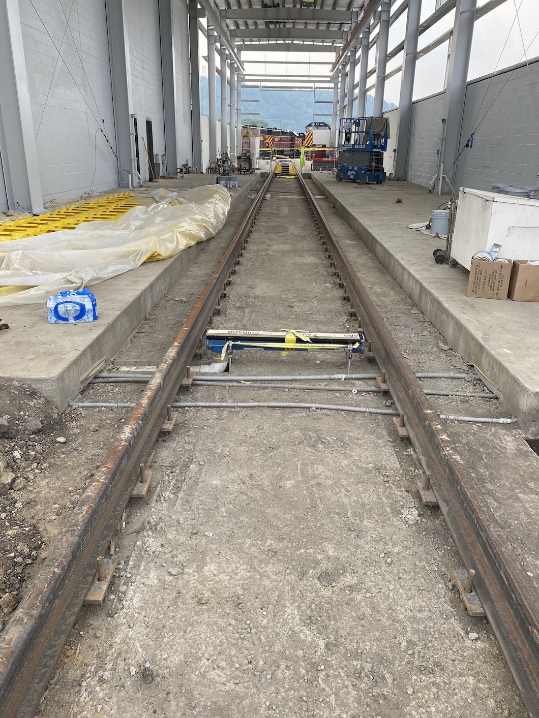 Continuous Welded Rail in Place Looking West from Col Ln 1.jpg