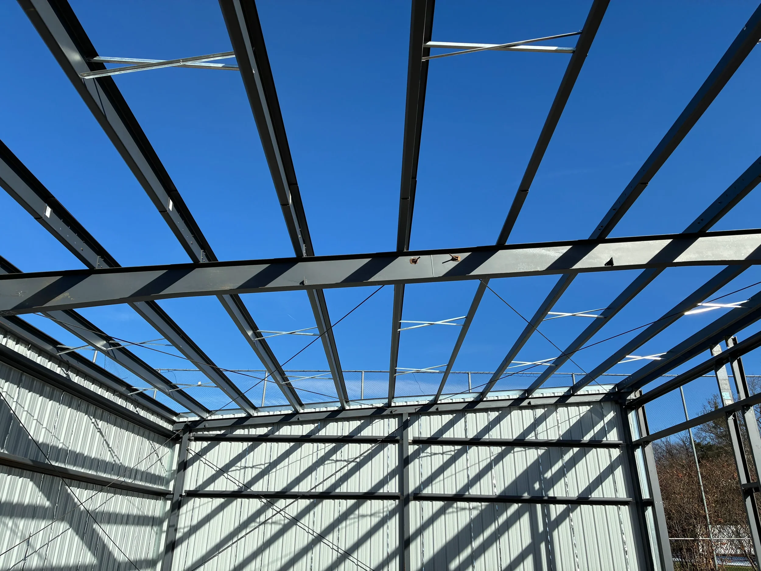 PEMB Purlins-Girts-Bracing Looking North.webp