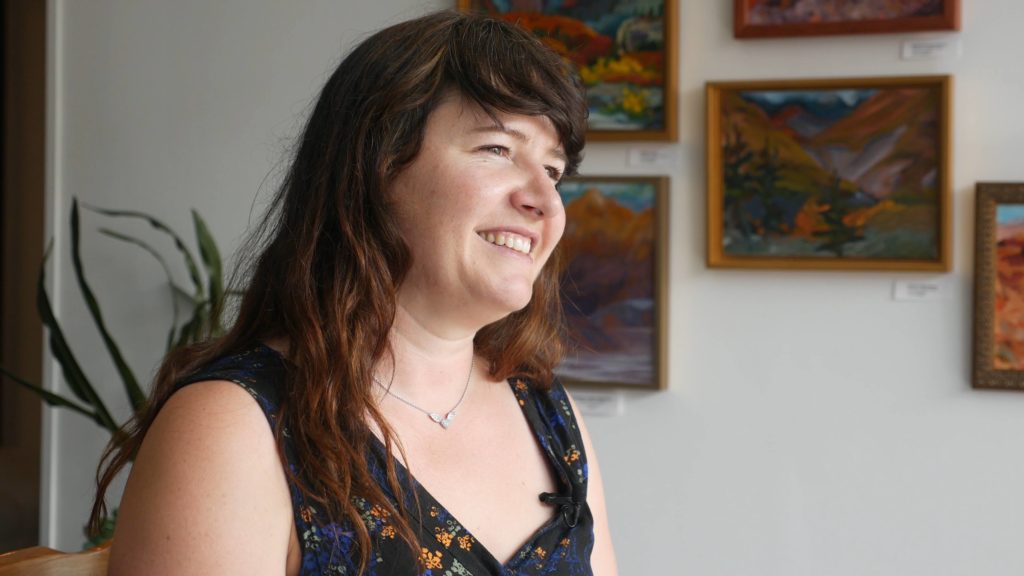 Canadian visual artist Emma Barr, at her studio in Whitehorse, Yukon.