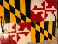 Maryland Flag Wooden Board