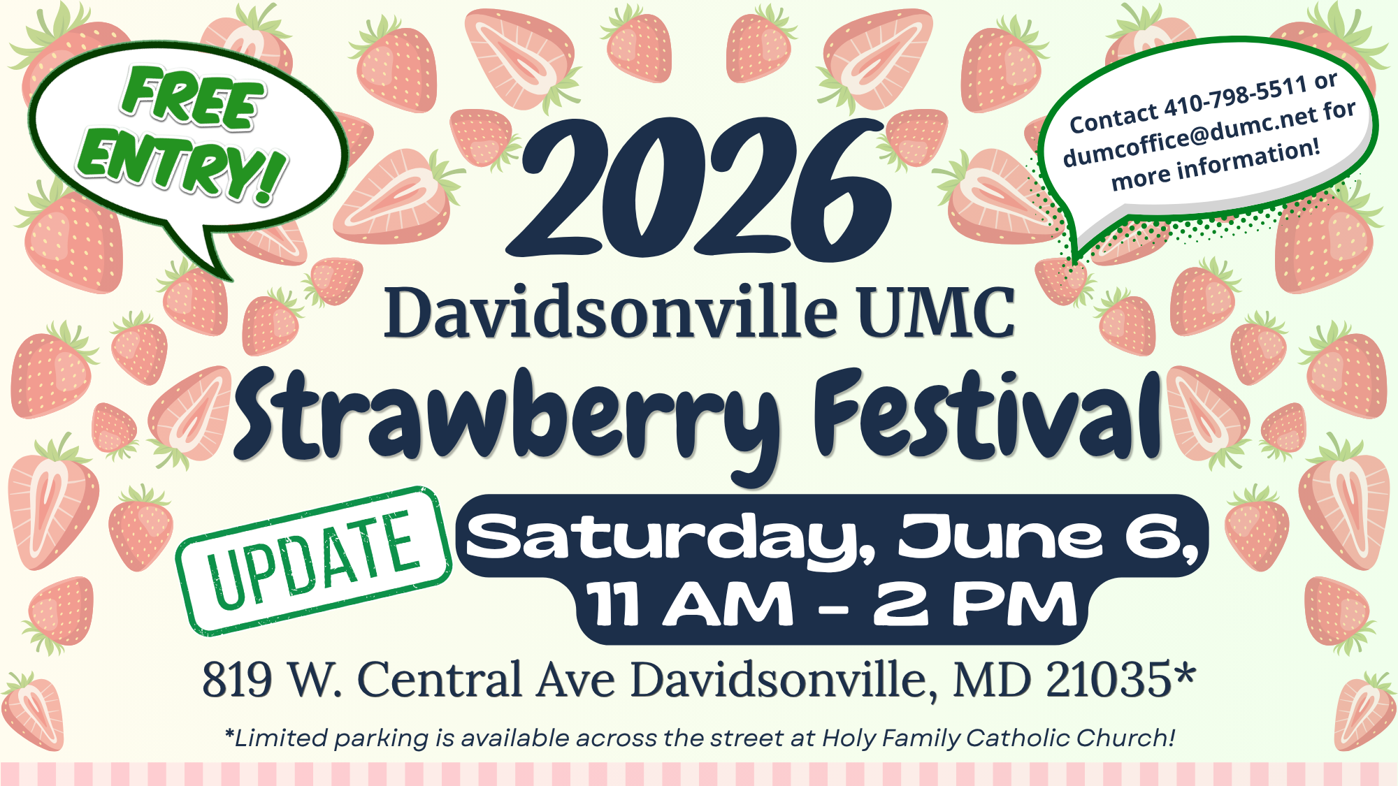 Strawberry Festival RESCHEDULED!