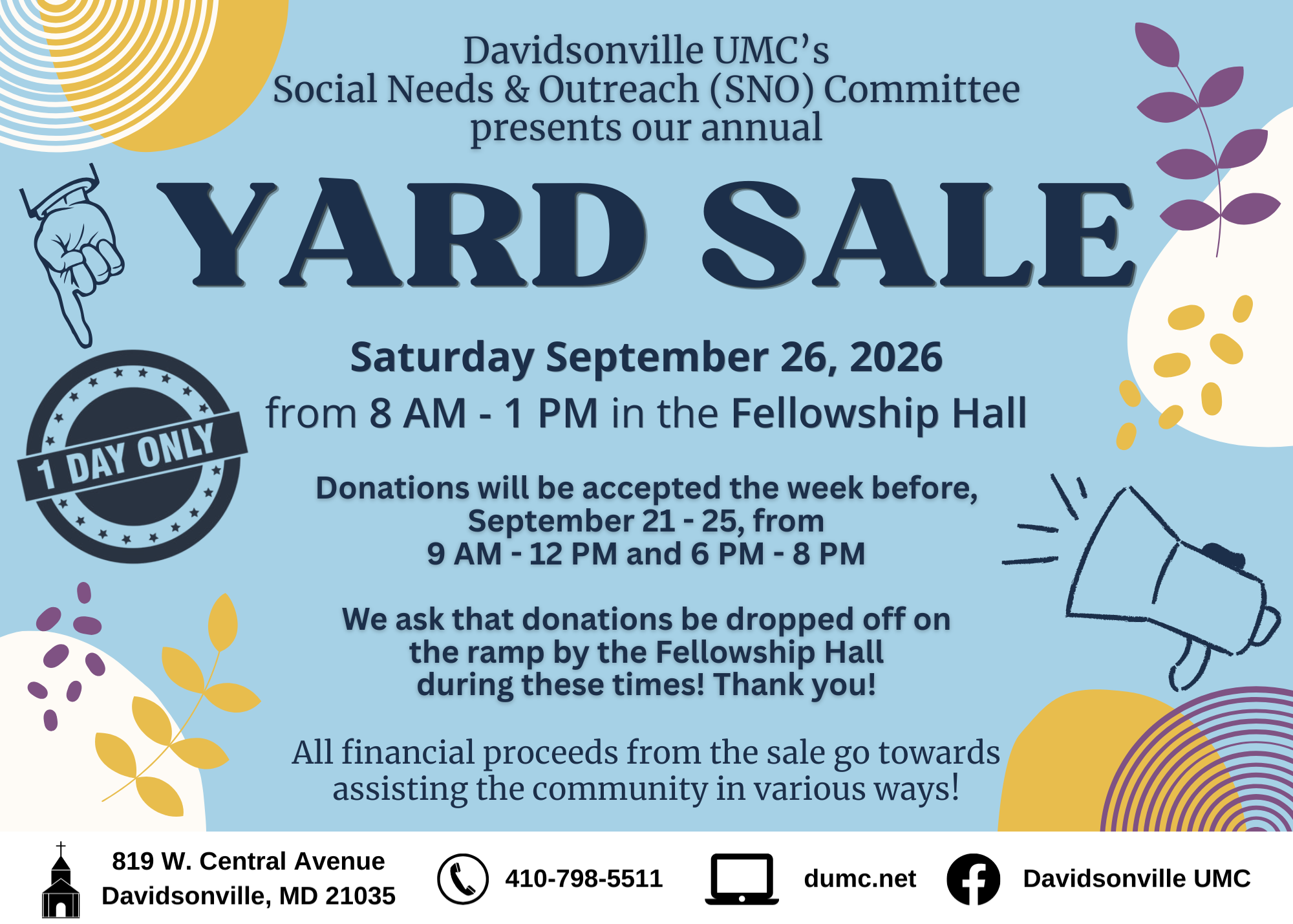 SNO Annual Yard Sale