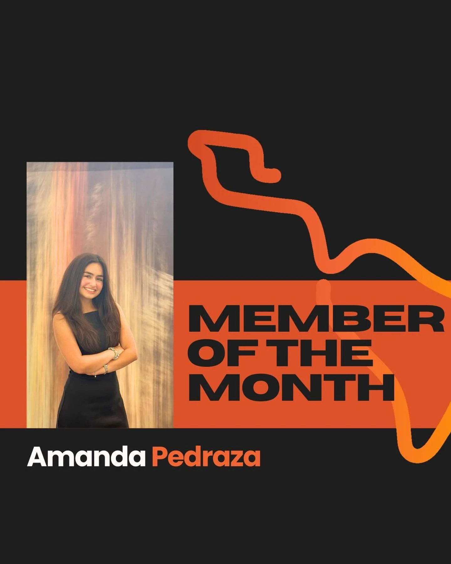 Congratulations to our February Member of the Month, Amanda Pedraza! 🧡✨

Your prize will be given to you this week. 🏆

How to win Member of the Month?
Collect as many member points by going to general meetings, social events including LebaRun, Leba