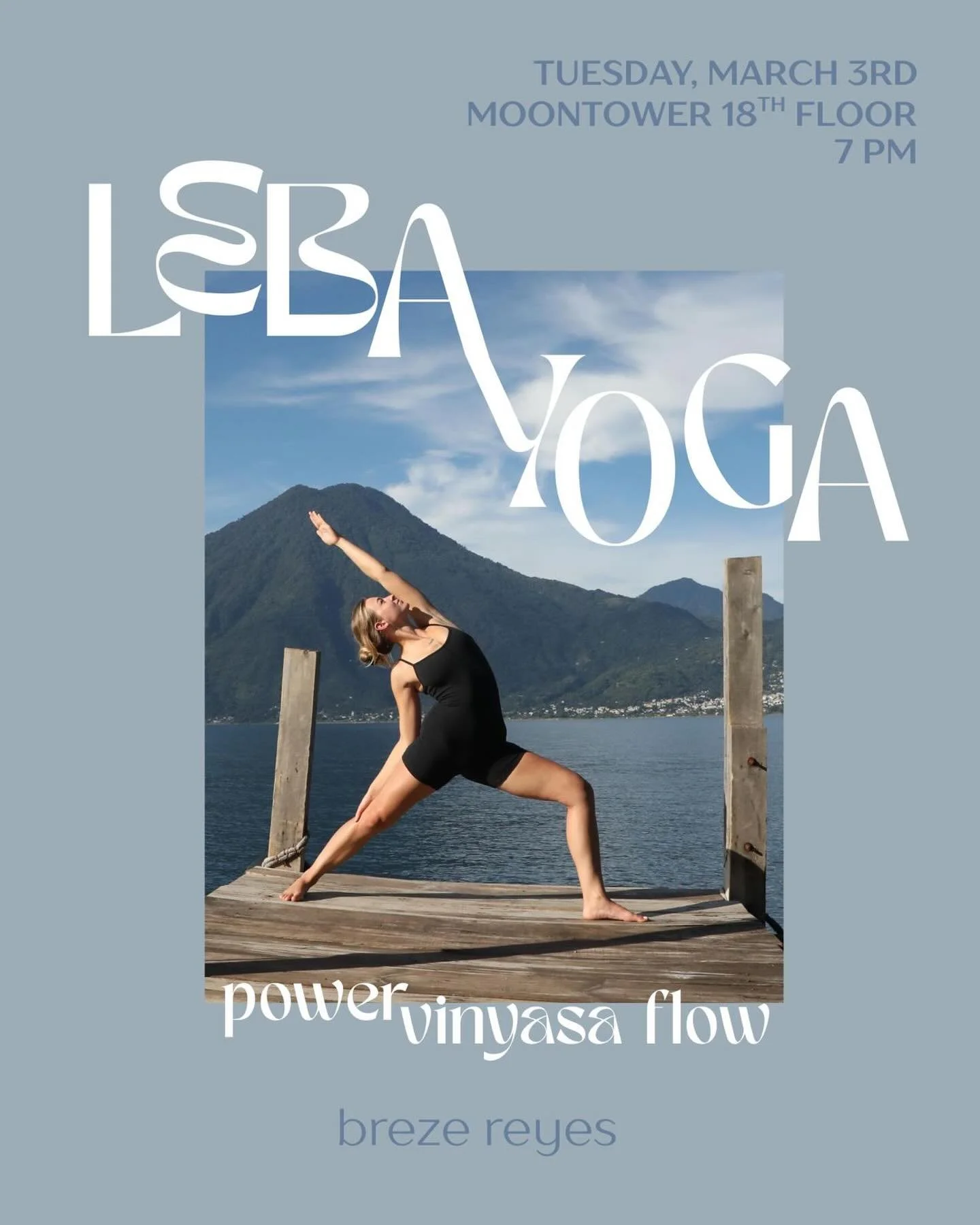 Destress from midterm weeks and join us at LEBA Yoga tomorrow w/ Breze Reyes🧘&zwj;♂️💫

Don&rsquo;t forget to bring your own mat 
Link in bio to RSVP!

Tuesday, March 3rd
7 PM 📍 Moontower, 18th Floor
2204 San Antonio st.
