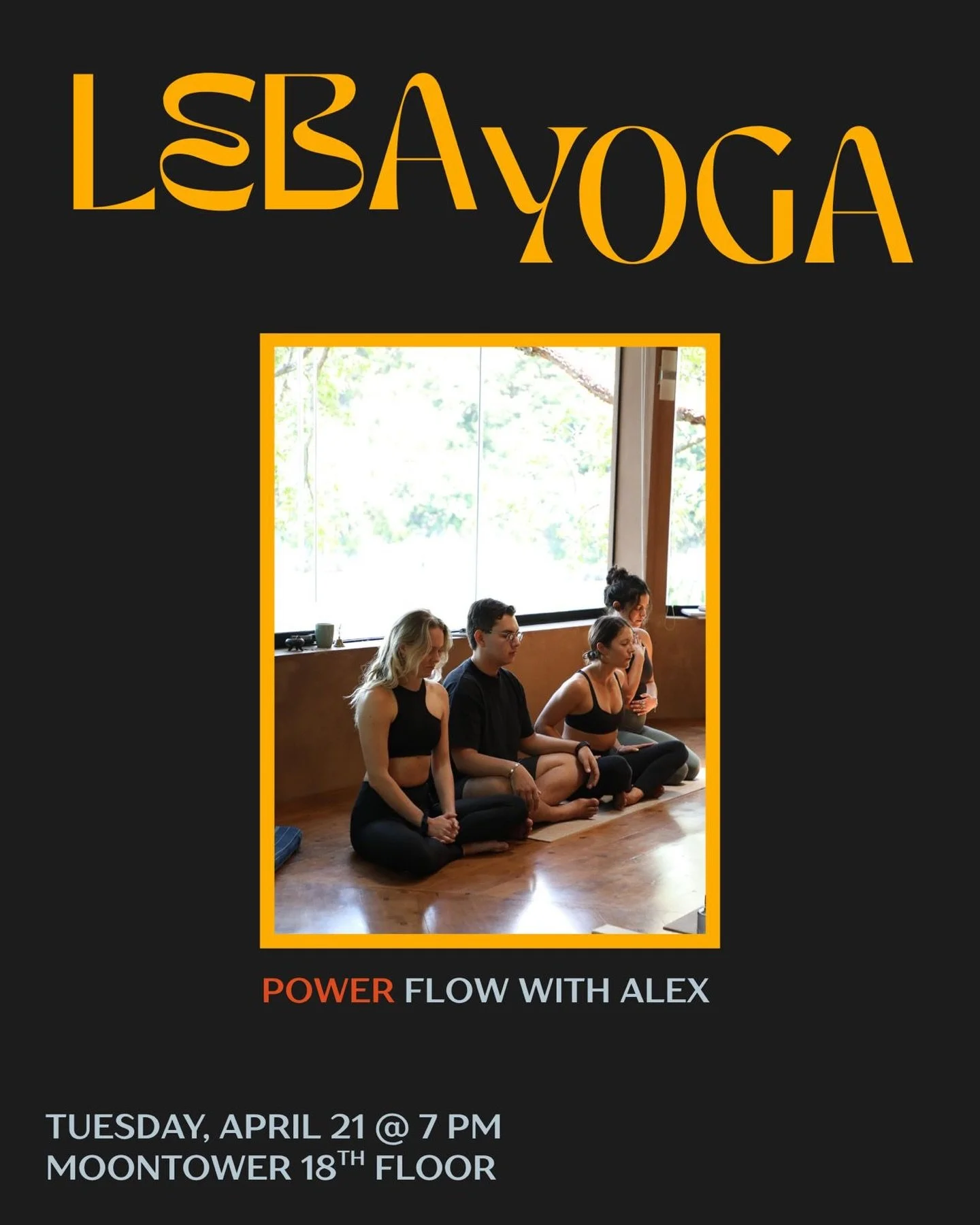 This is our last yoga of the semester🧘&zwj;♀️
Don&rsquo;t miss it, especially with exams right around the corner. Come de-stress, reset, and give your mind a break before the final push. ✨

Tuesday, April 21
7PM
📍Moontower, 18th floor