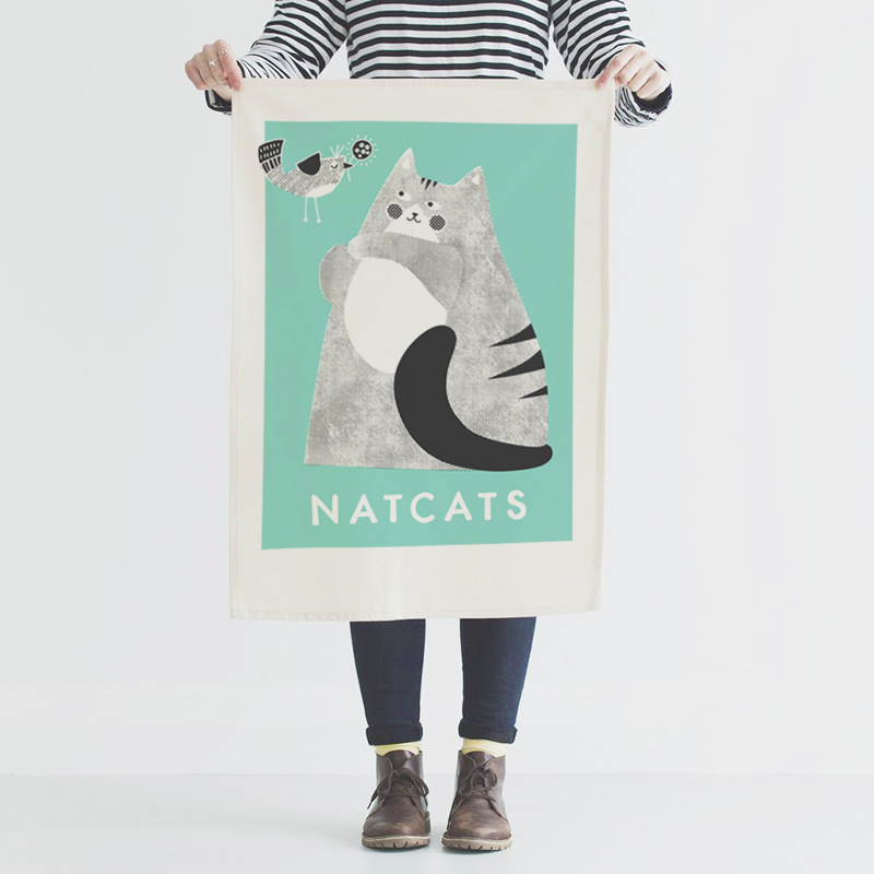 tea towel full shot Natcats Cats.jpg