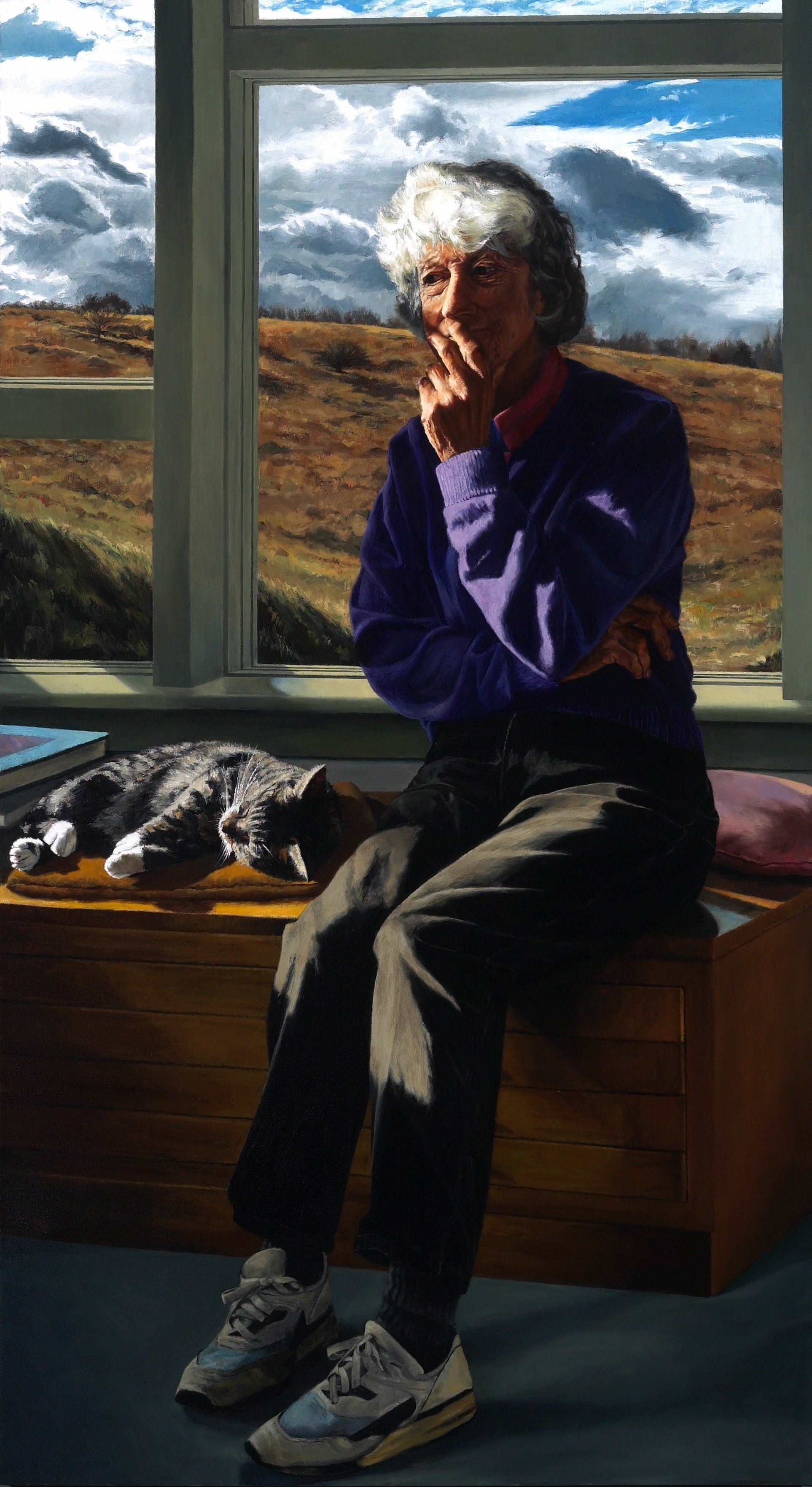   Lois in My Landscape , Oil on Canvas, 2005, 62" x 34"  National Portrait Gallery, Smithsonian Museum, permanent collection 