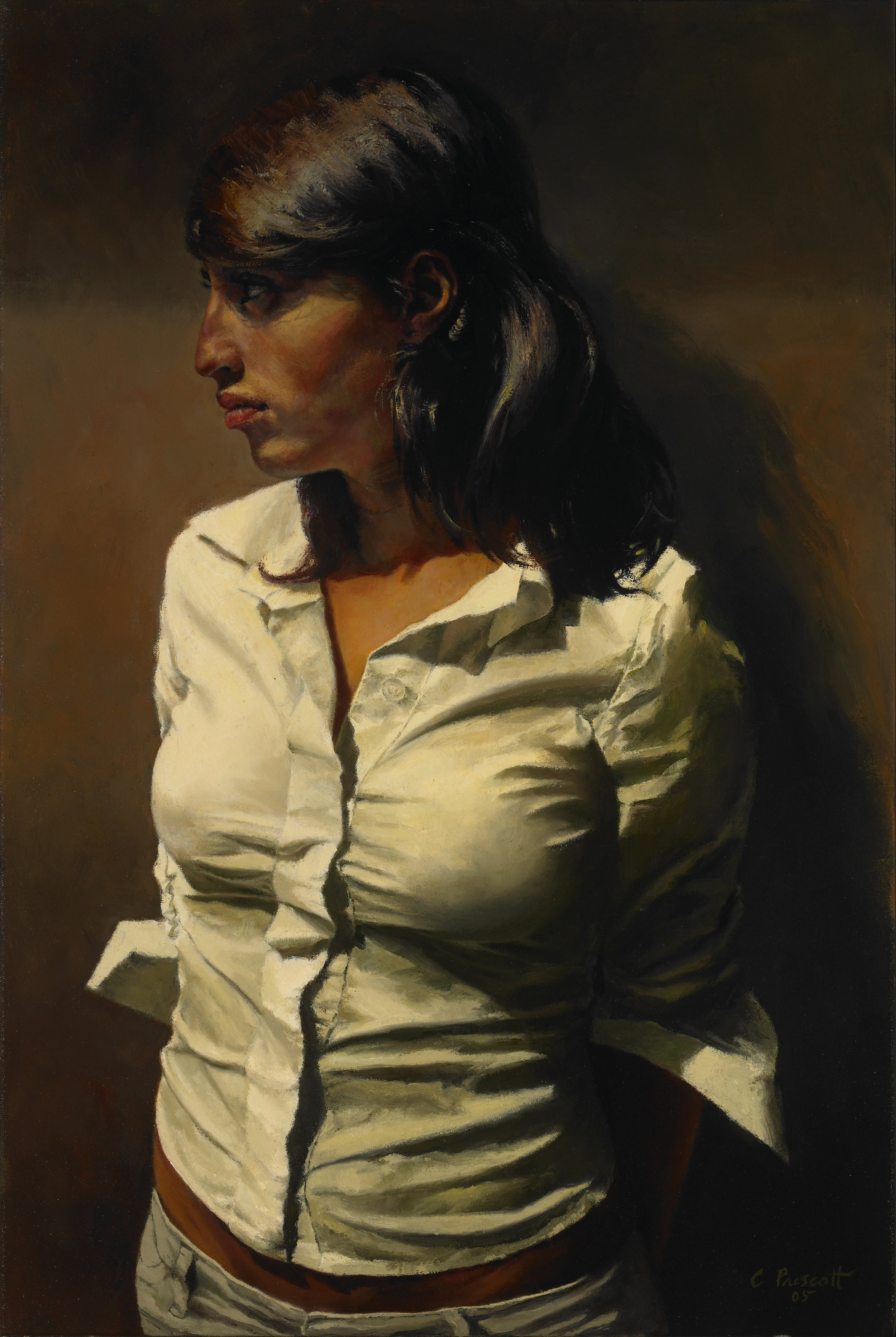   The Spanish Profile: Portrait of Caterina  Oil on Canvas, 2006, 24" x 16" 