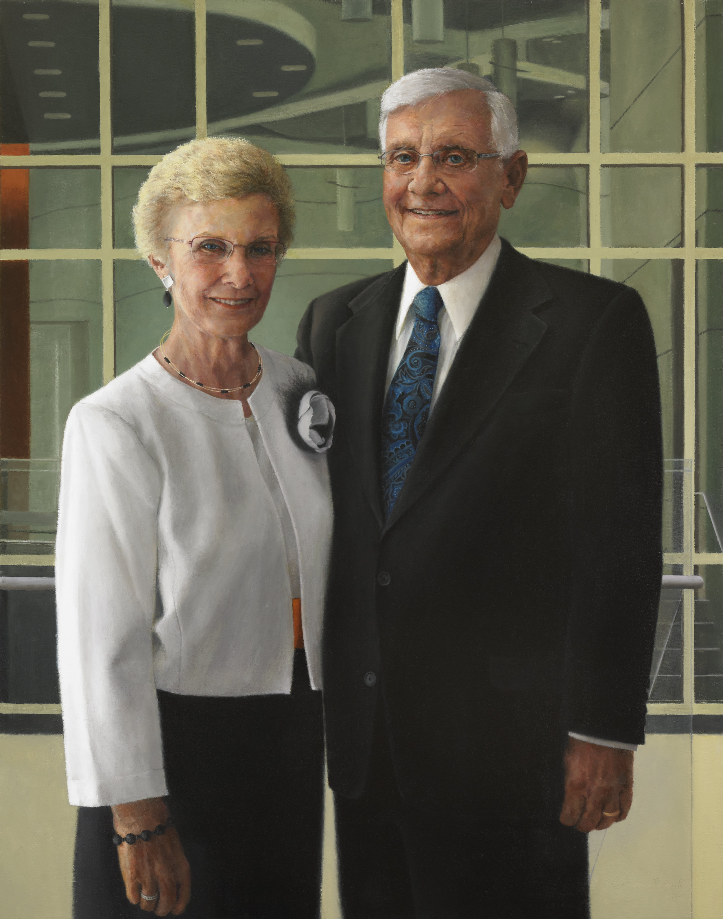   Thank you, Calvin and Janet High , Oil on Canvas, 41" x 32", 2013  High Center for Worship and Performing Arts, Permanent Collection, Messiah College, Grantham, PA 