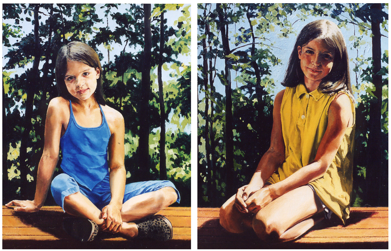   The Murray Granddaughters: Julia , Oil on Canvas, 2002, 36" x 28"  The Murray Granddaughters: Colleen , Oil on Canvas, 2002, 36" x 28"  Private Collection 