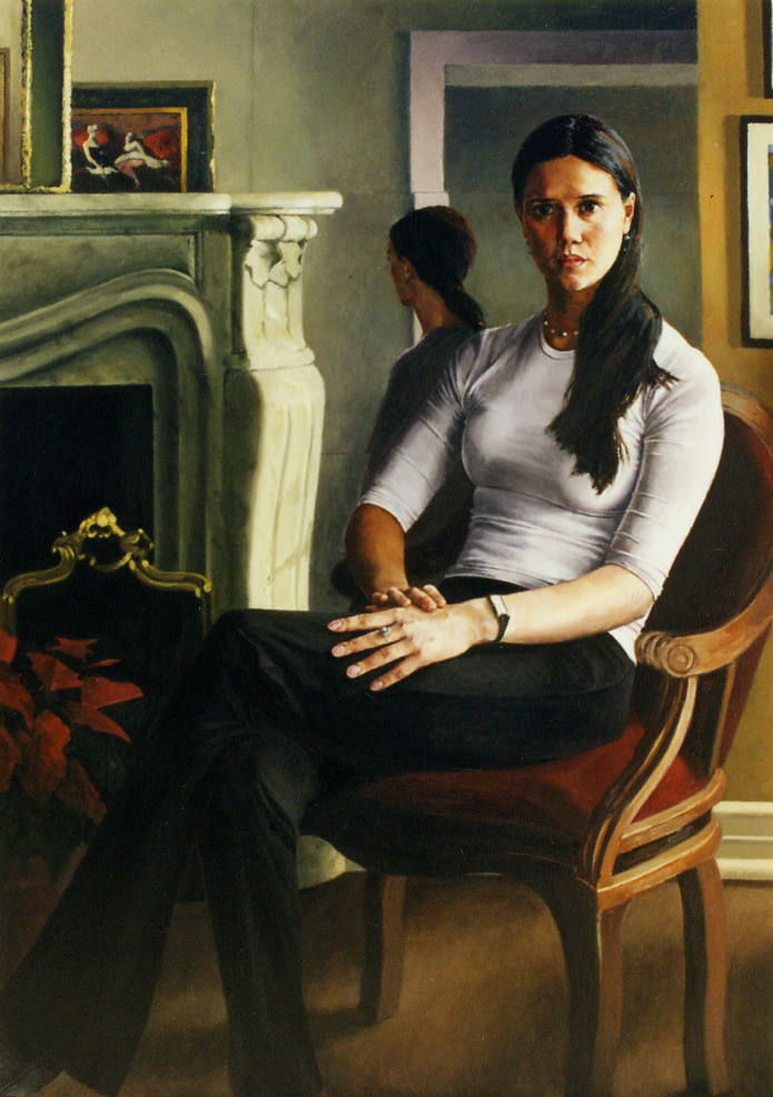   Jennifer Jones , Oil on Canvas, 2000, 60" x 42"  Private Collection 