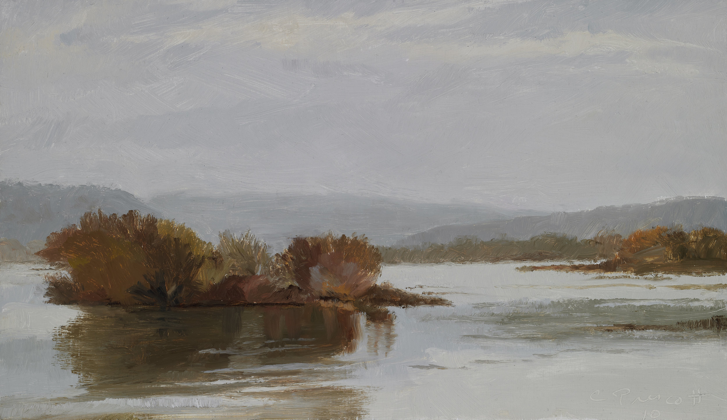   Susquehanna River , Oil on Wood Panel, 2010, 8 1/4" x 14 1/4" 