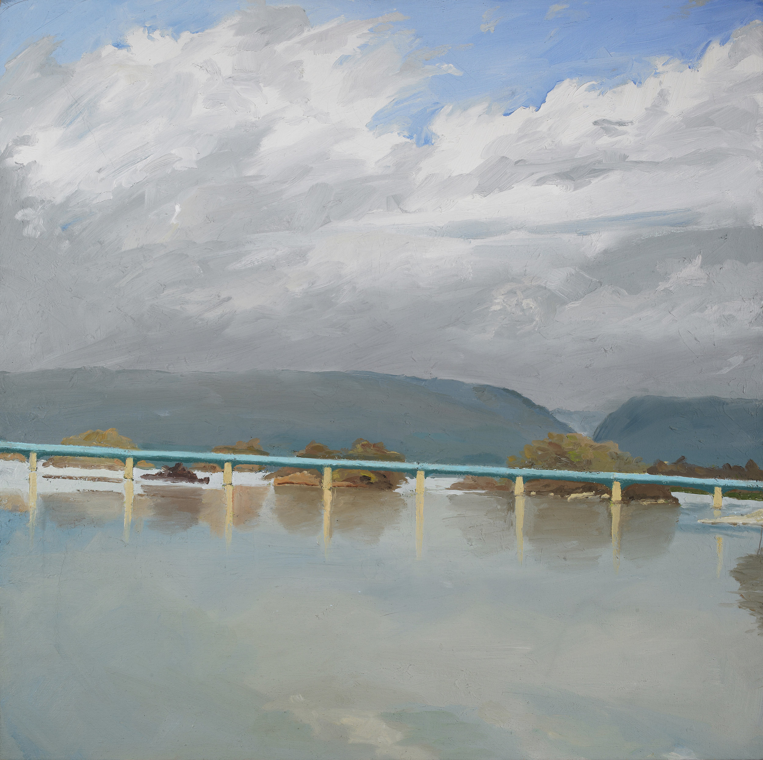   Storm Clouds Over the Susquehanna , Oil on Canvas, 1985, 26" x 26" 