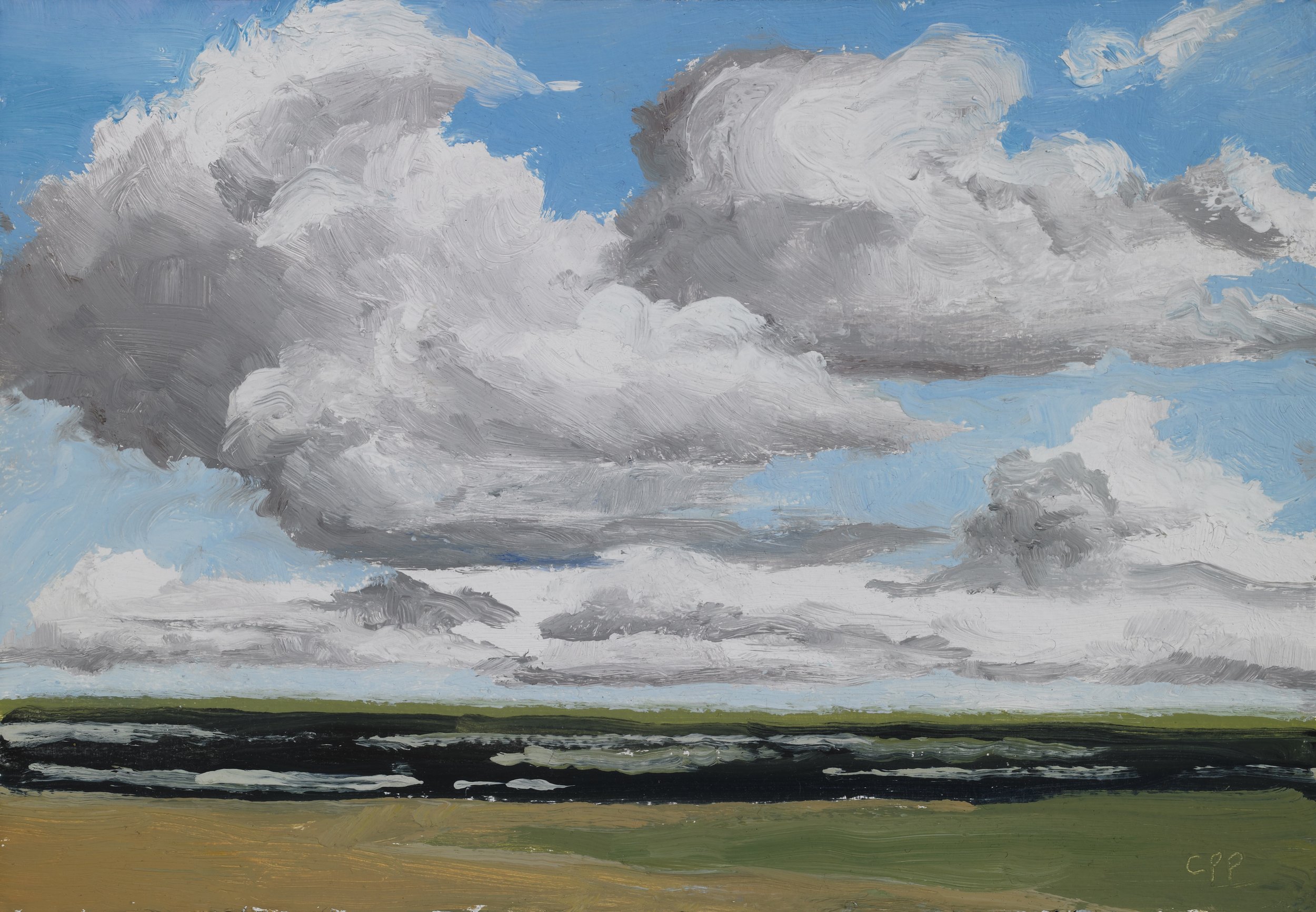   Cloud Study, Sullivan's Island , Oil on Paper, 2010, 6 7/8" x 9 7/8" 