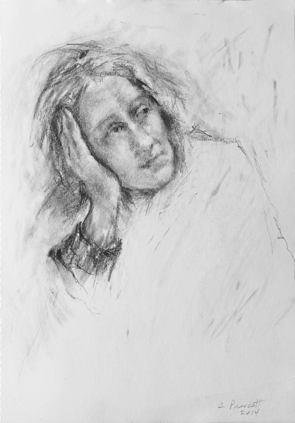 Daphne , Graphite on Paper, 2014, 8 1/4" x 5 7/8"