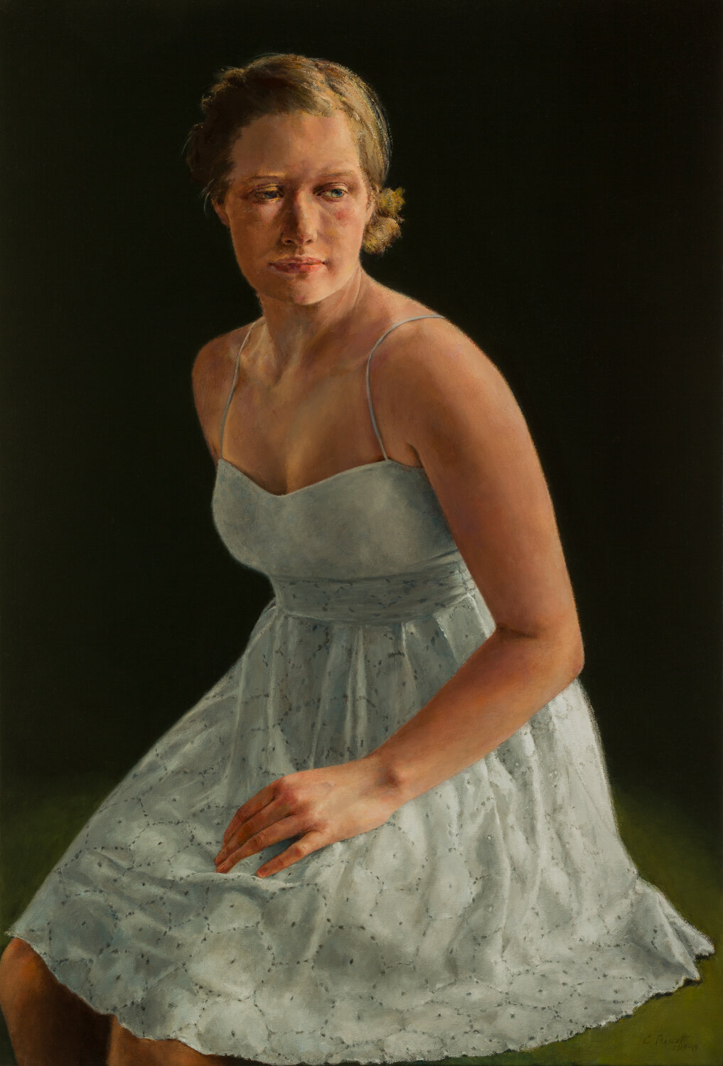   Elle,  Oil on Canvas,  41” x 28”, 2013-19, Collection, State Museum of Pennsylvania 