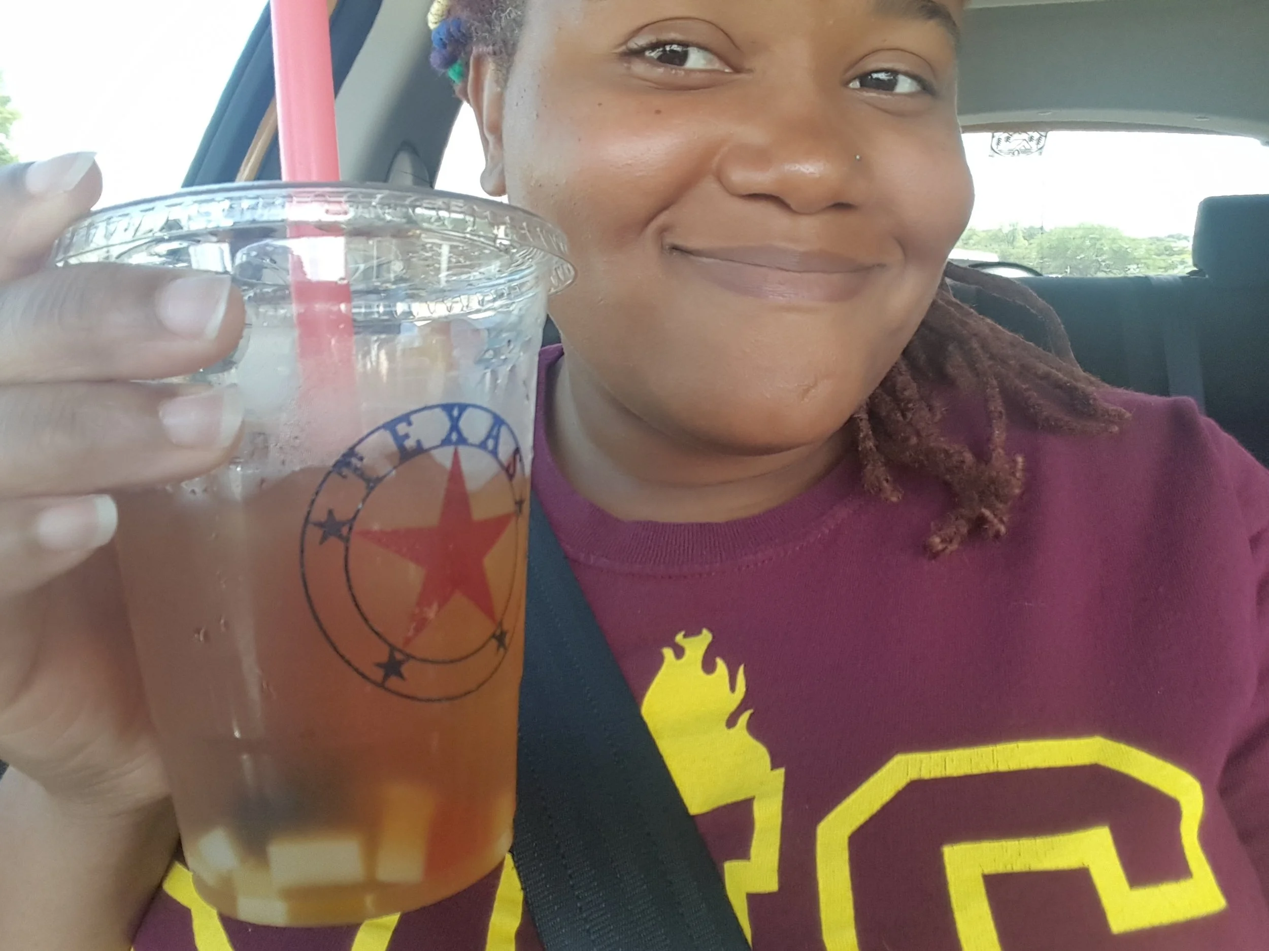 Passionfruit tea w/ boba and jellies