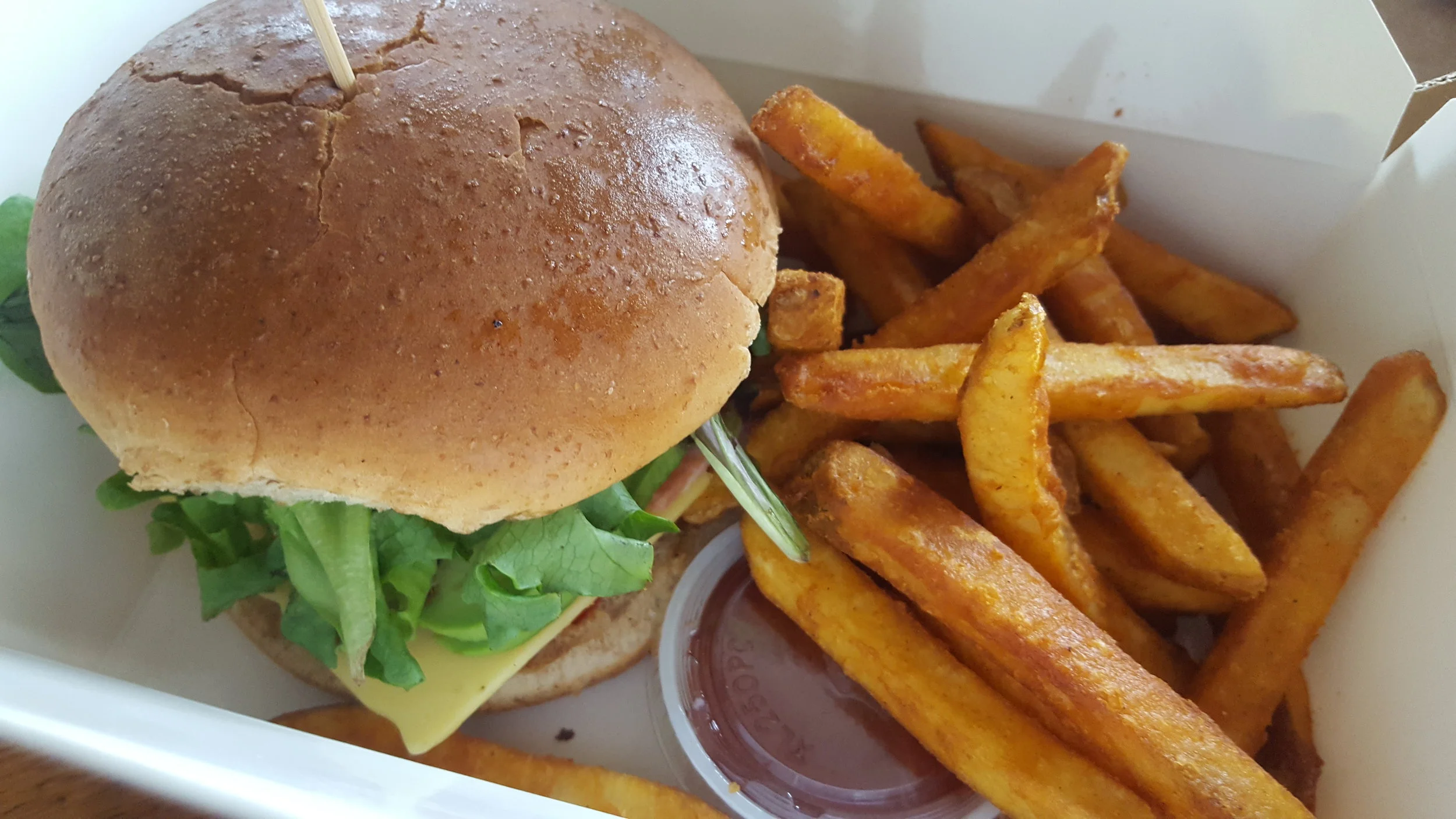 Soy tofu bacon burger
