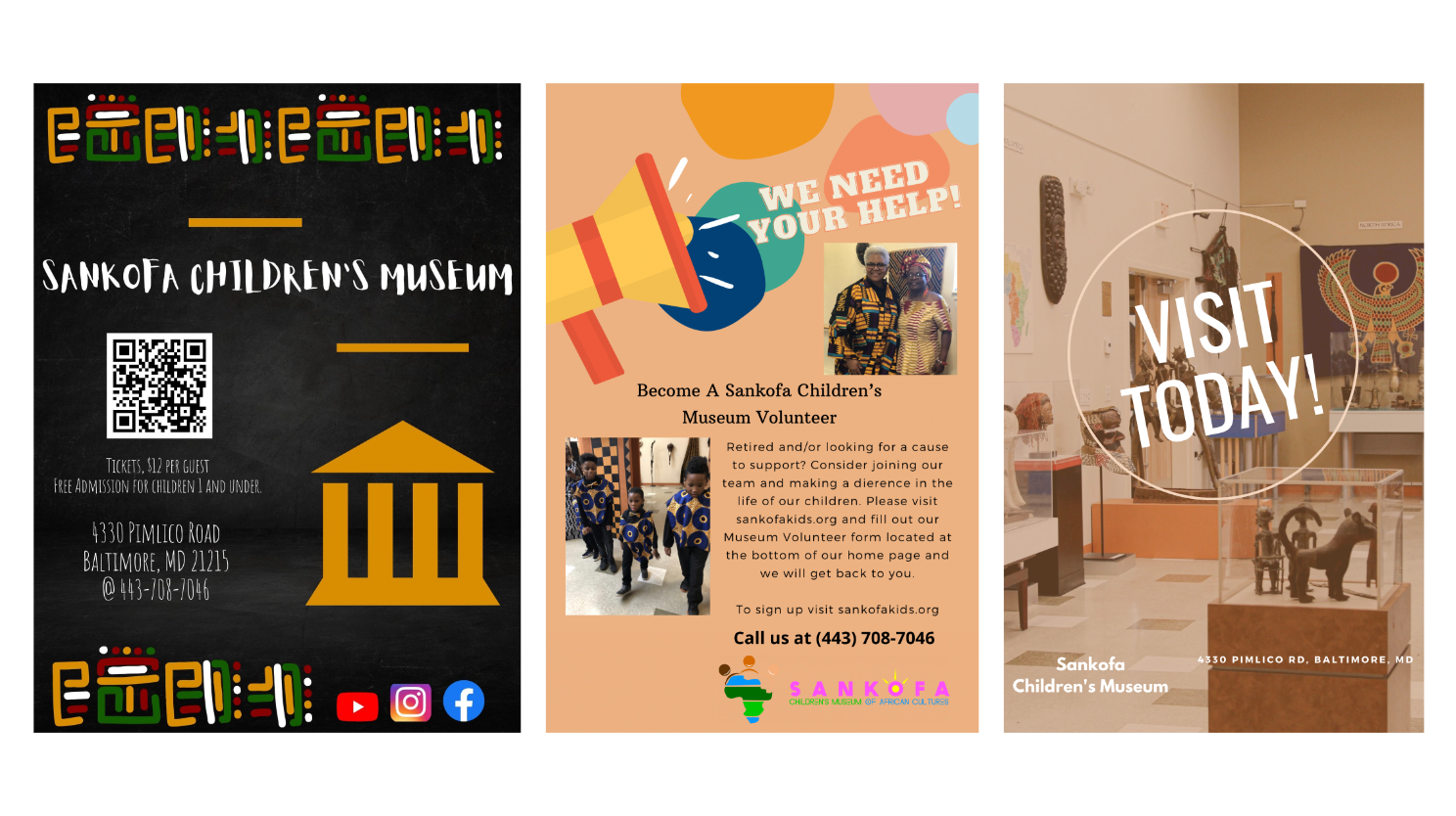  SANKOFA Children’s Museum Social Graphics &amp; Flyers continued 