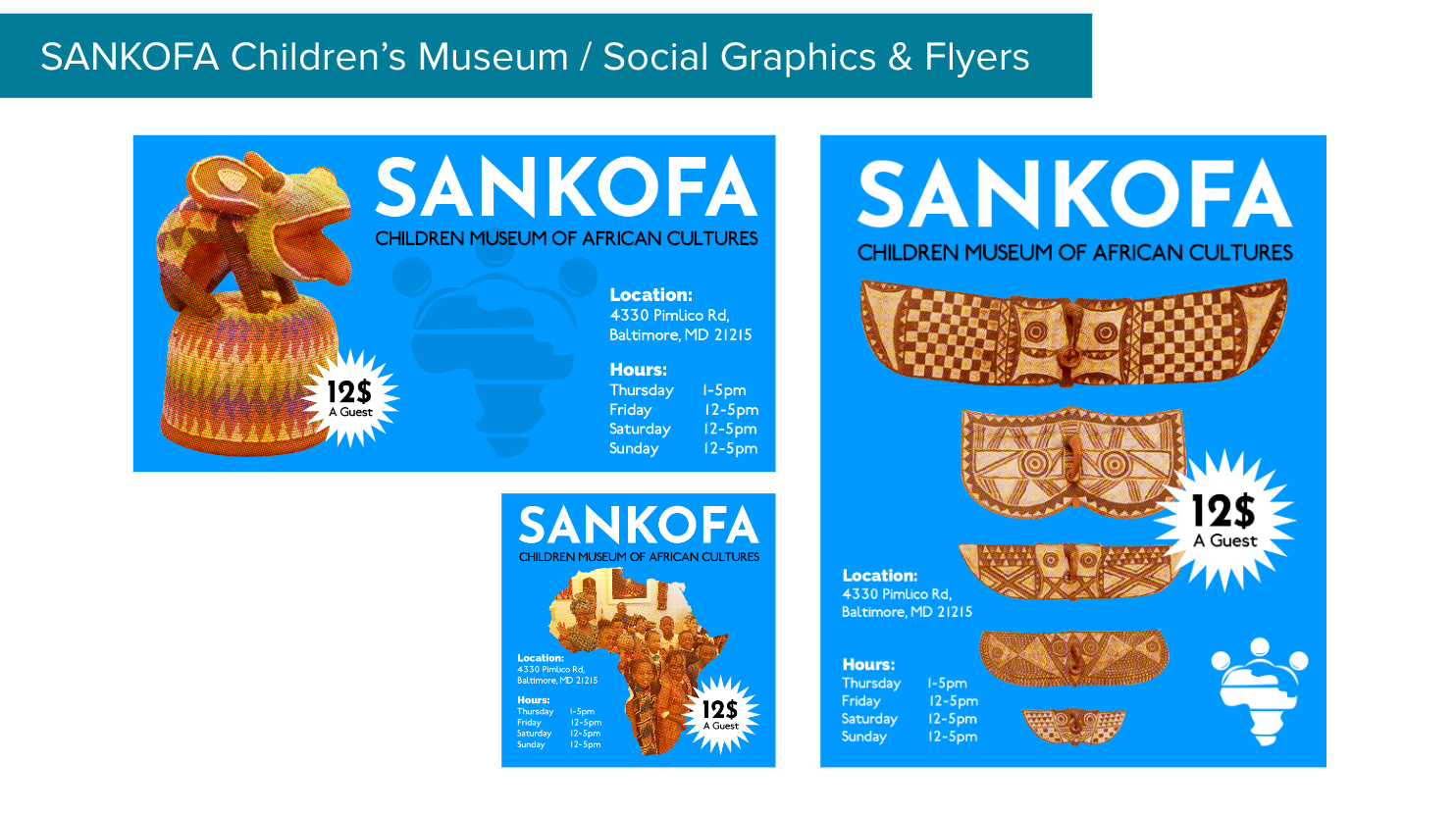  SANKOFA Children’s Museum Social Graphics &amp; Flyers   