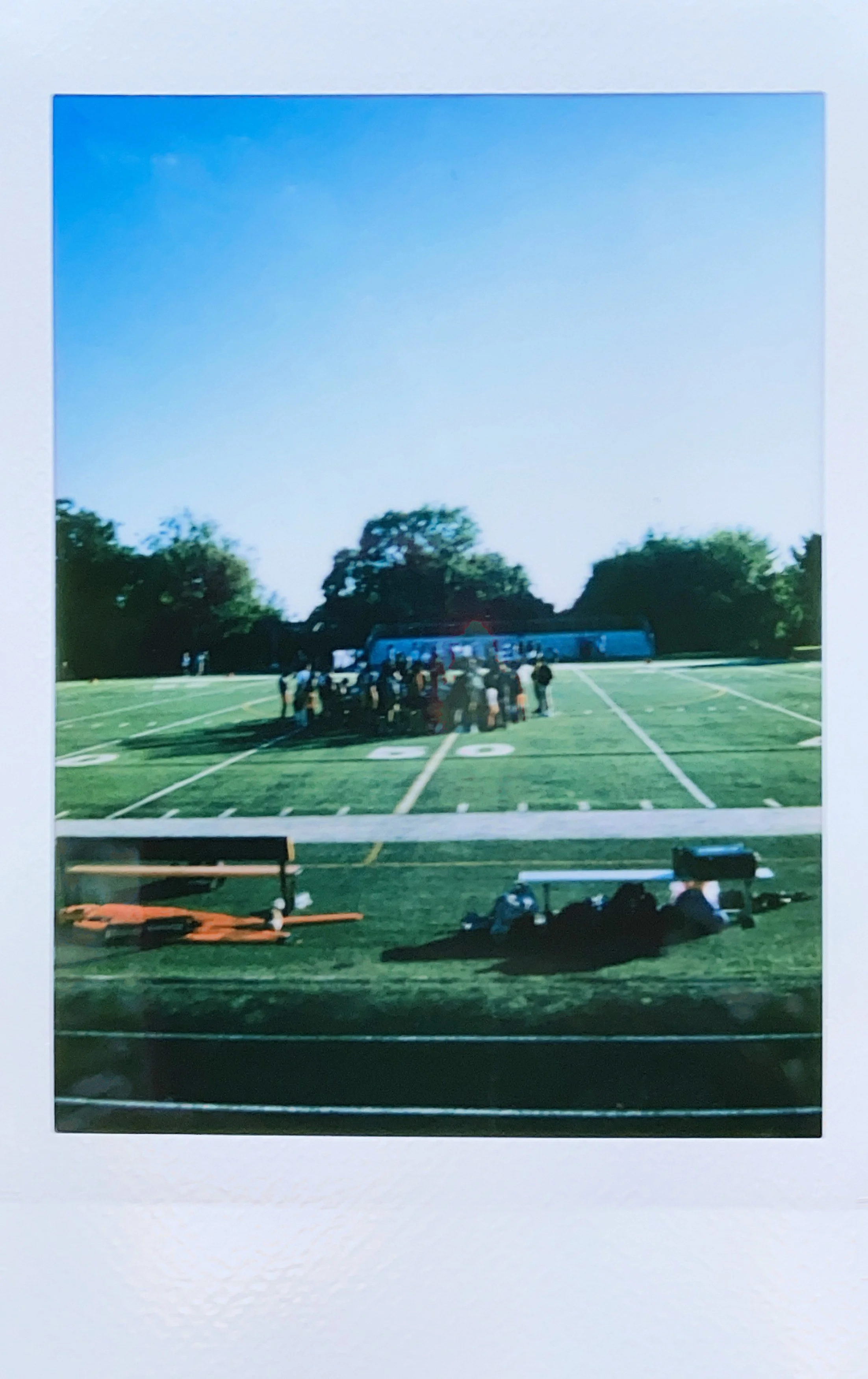 Our football team celebrating a win from junior year.