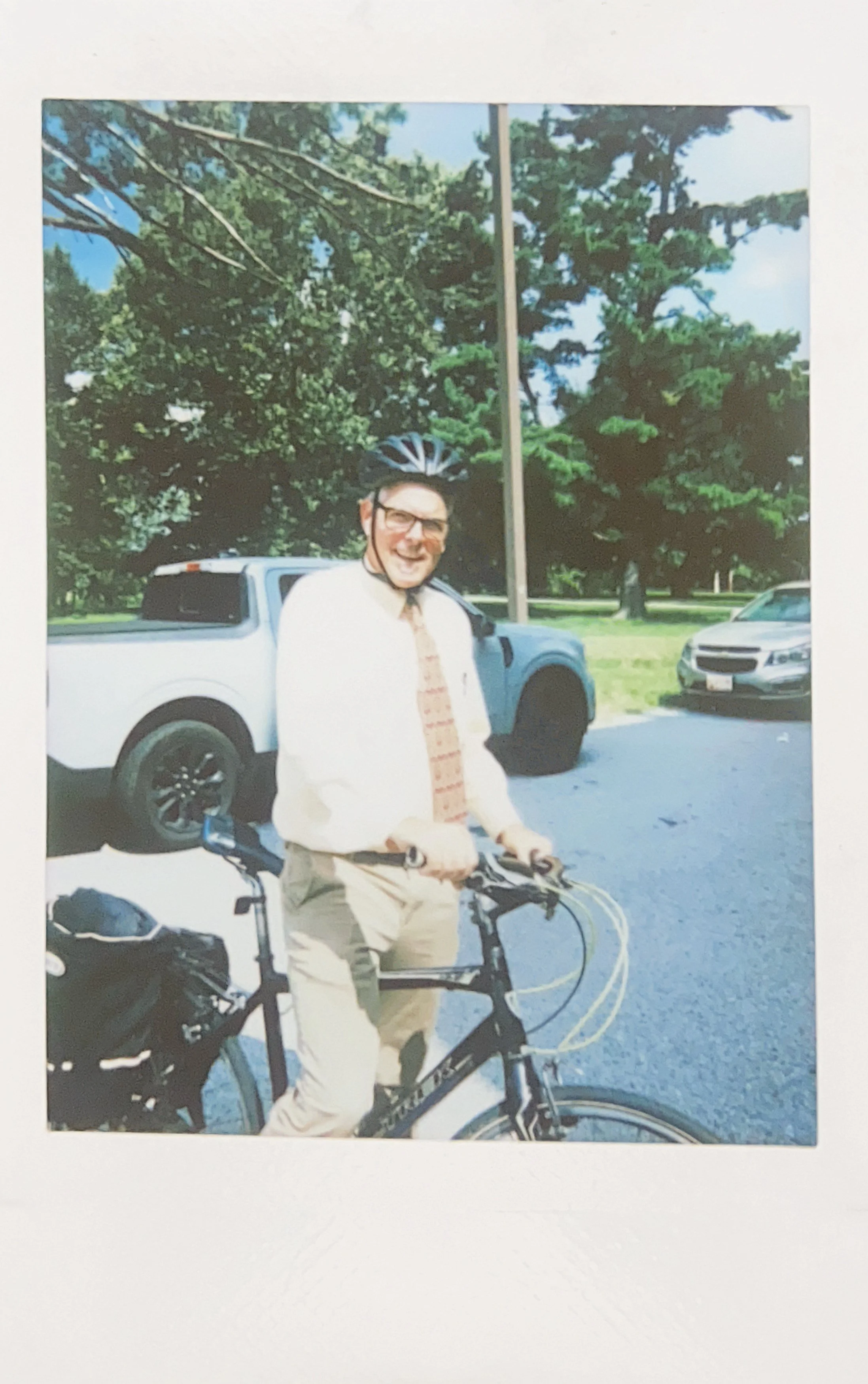 My guitar mentor, Mr. Gover, who bikes to school to help the environment!