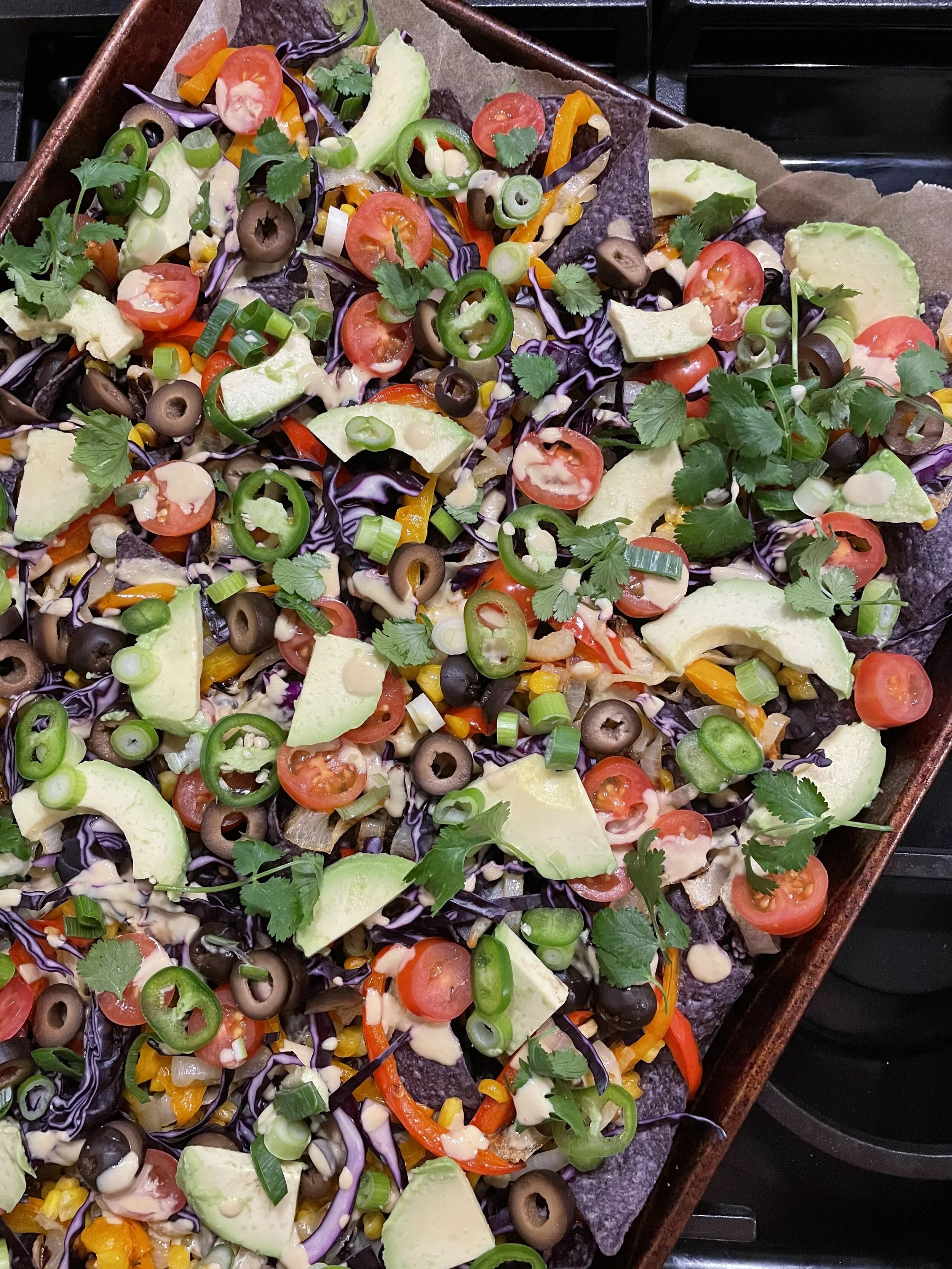 Fully Loaded Veggie Nachos