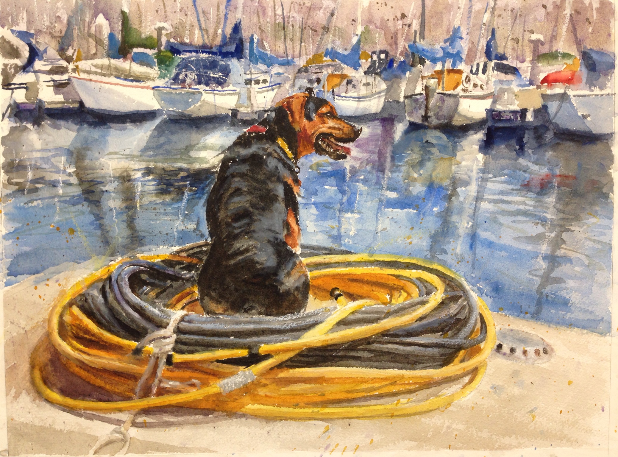 Commissioned watercolor by George Paliotto