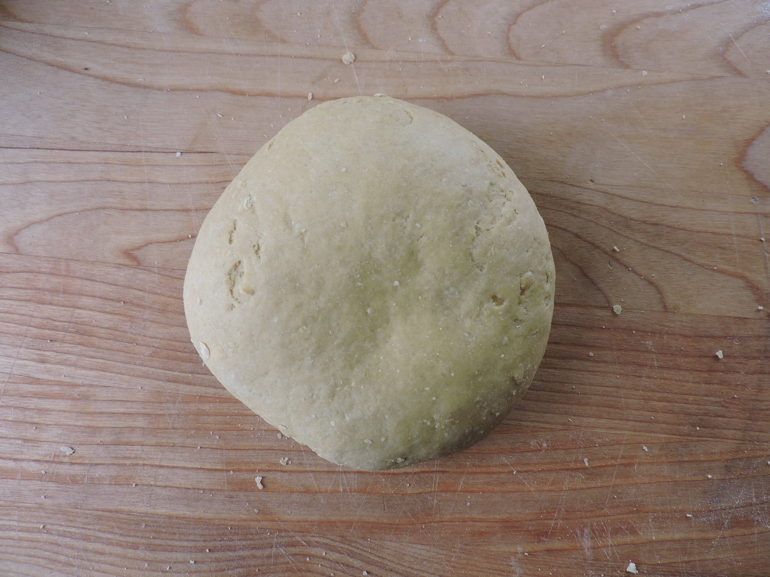  Dough is ready to rest. 