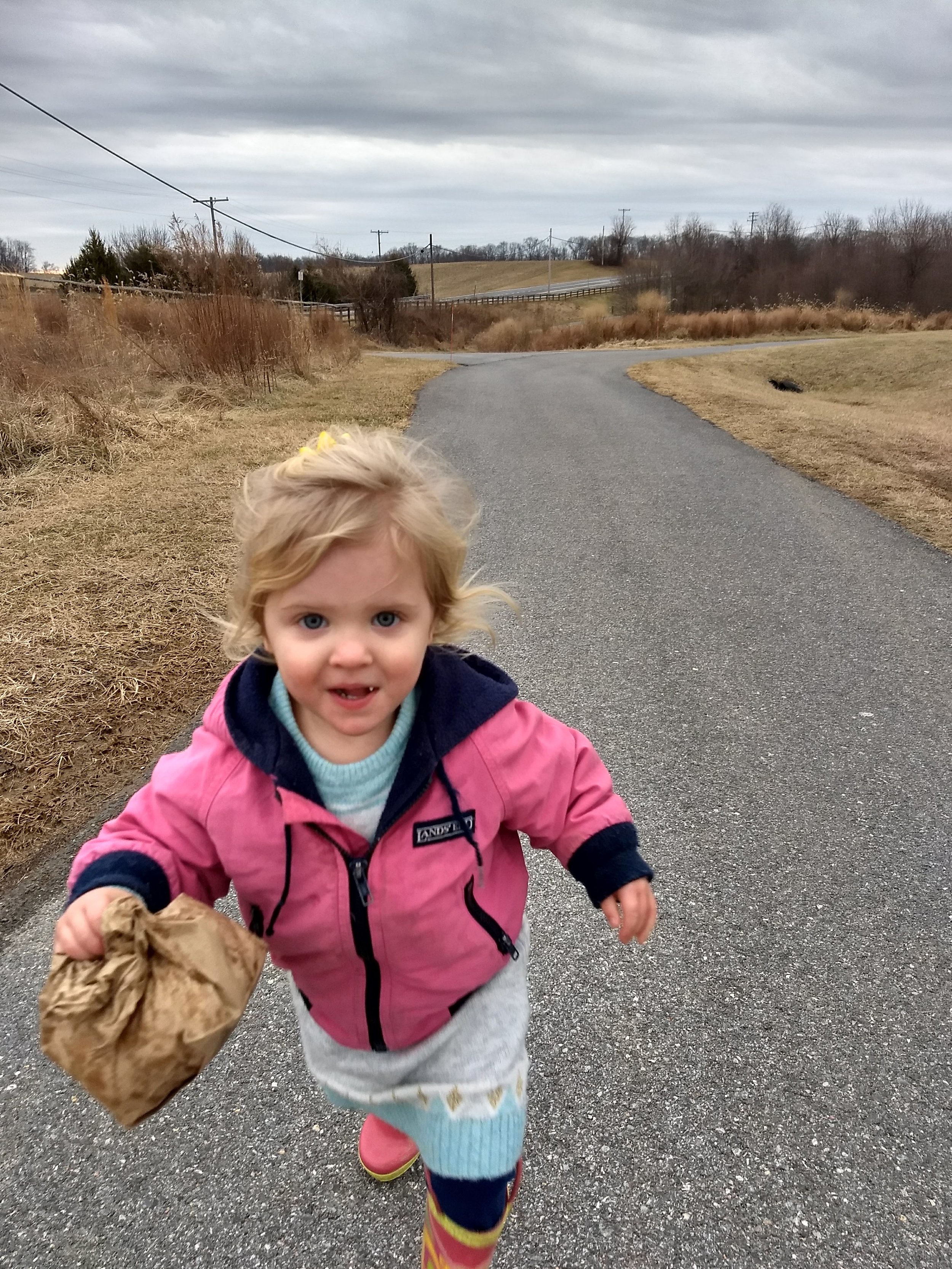 Edith on a Sunday walk.