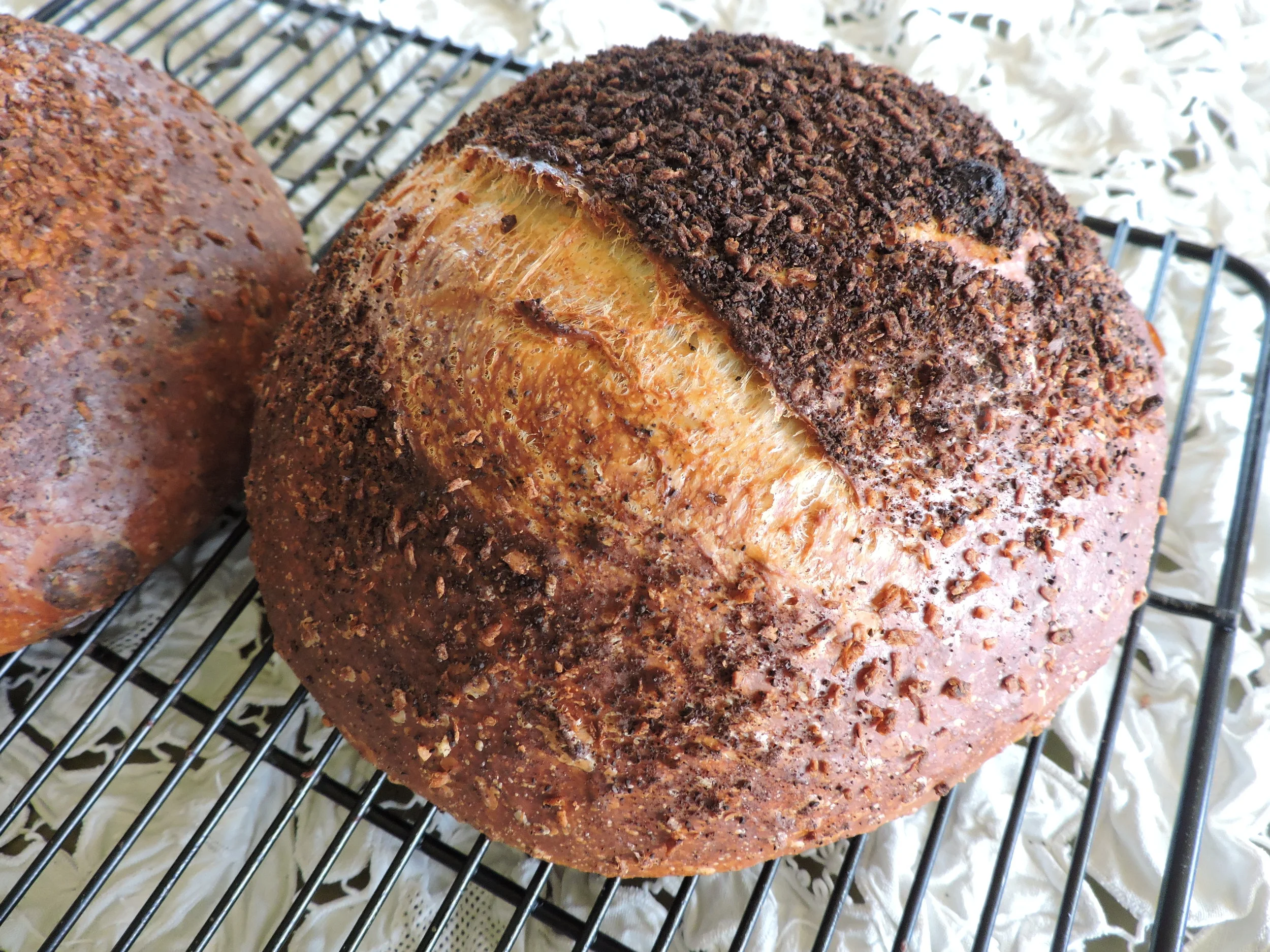 Coconut Chocolate Coffee Sourdough (with regular yeast variation