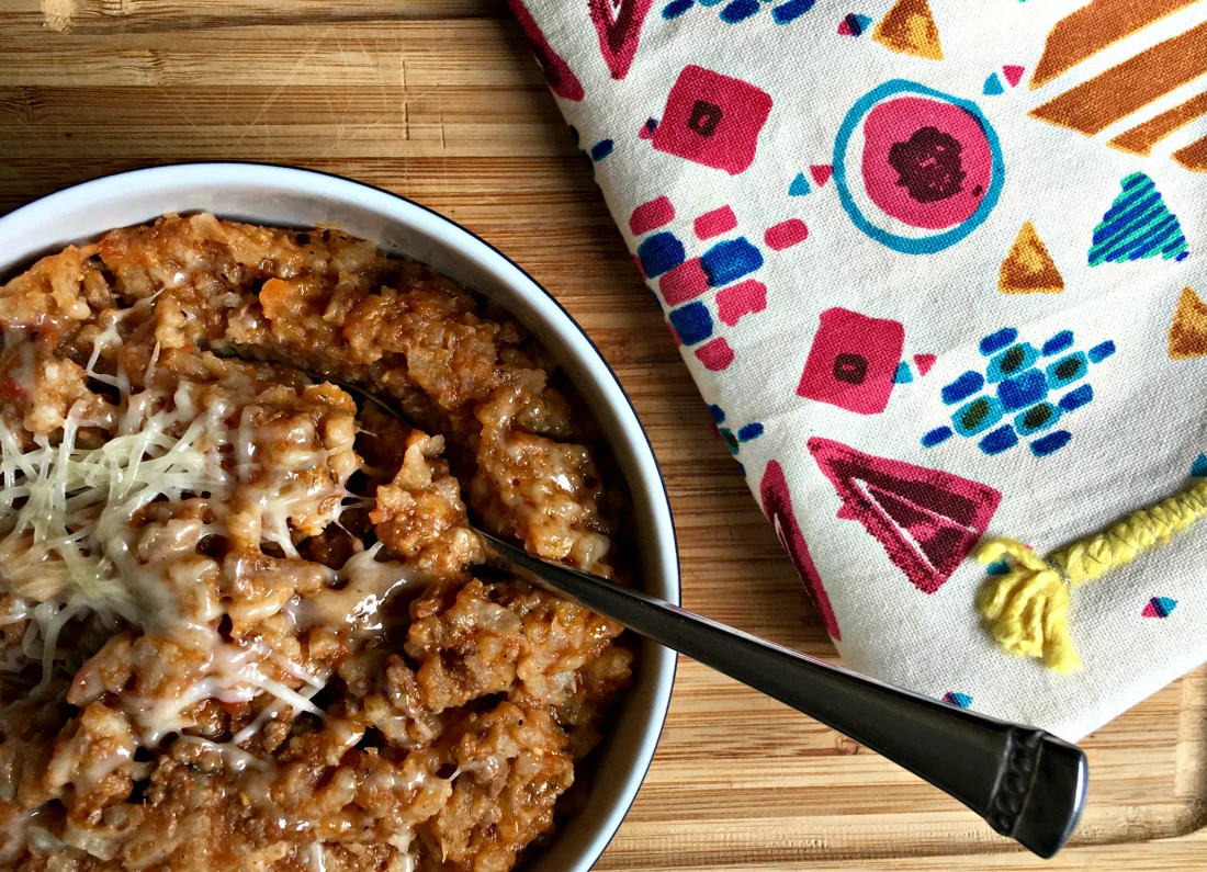 Cook your books! Risotto Bolognese — Beneath the Crust
