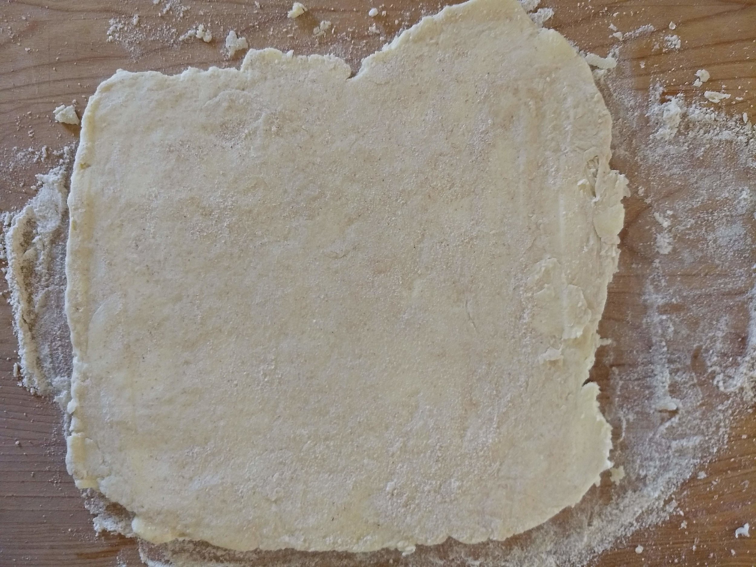 Roll out to rough 10x15 rectangle