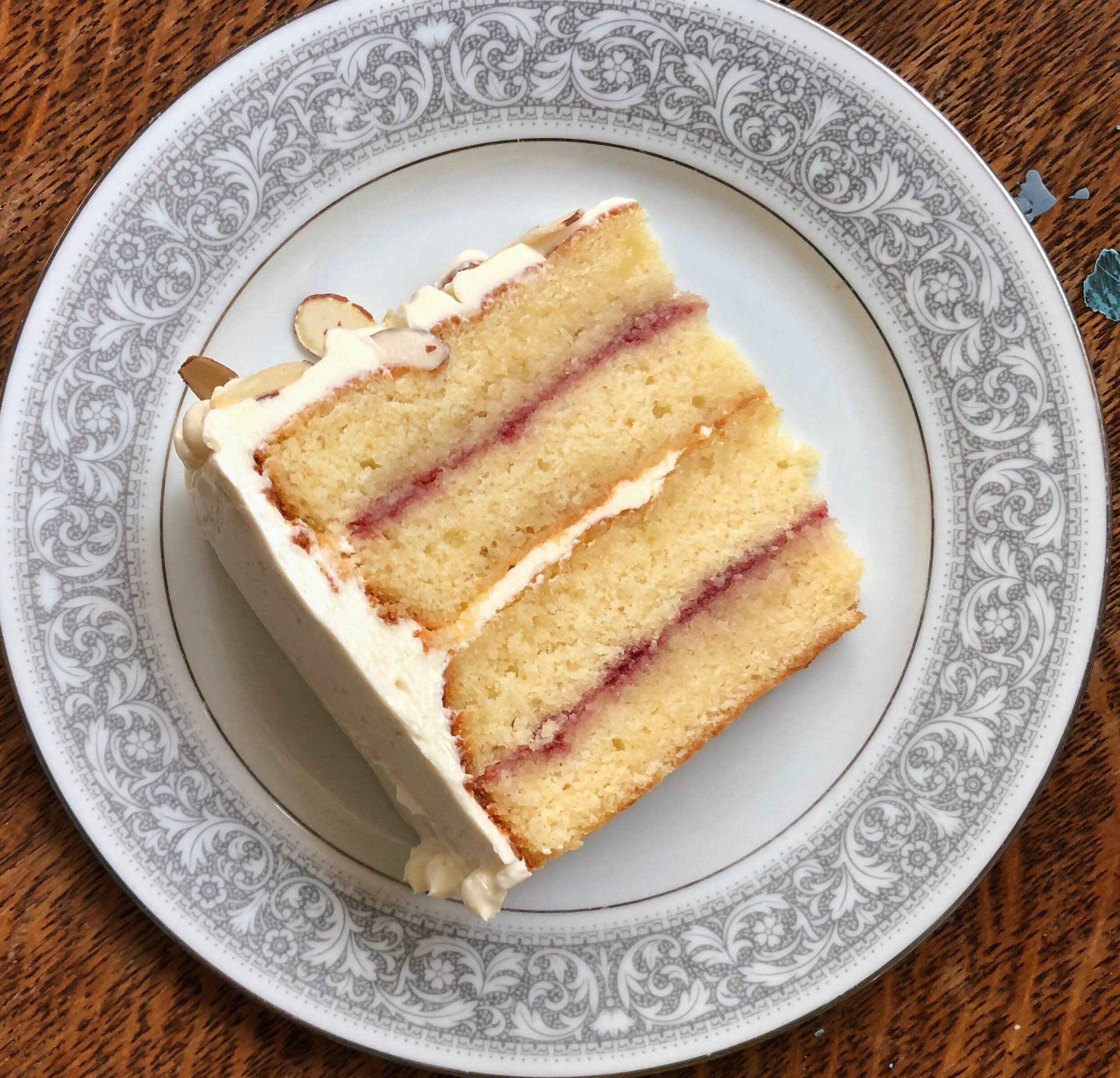 almond raspberry "wedding" cake — Beneath the Crust