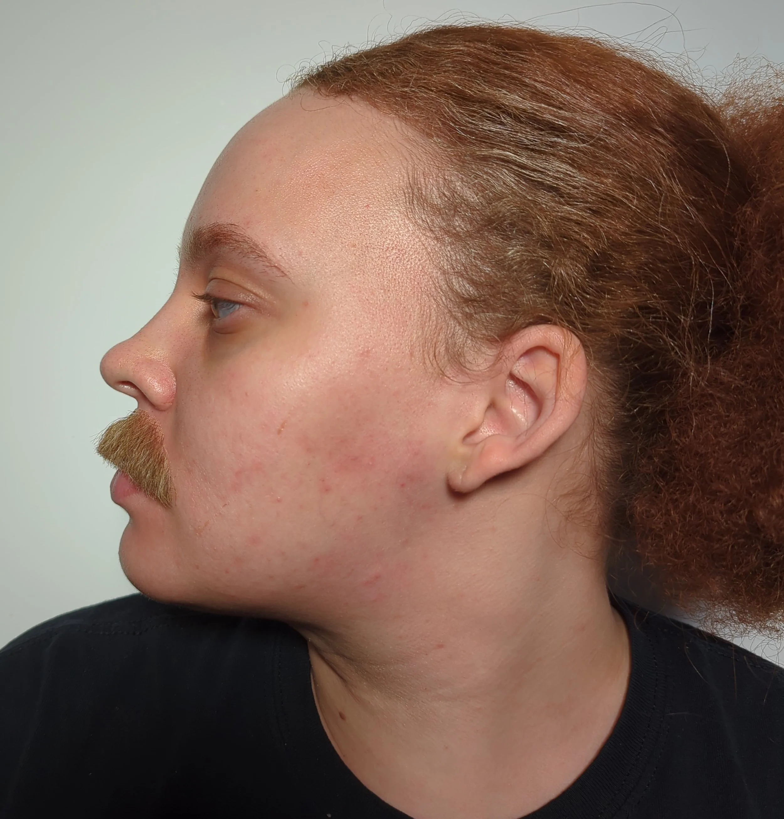 Facial Hair hand laid mustache- final look