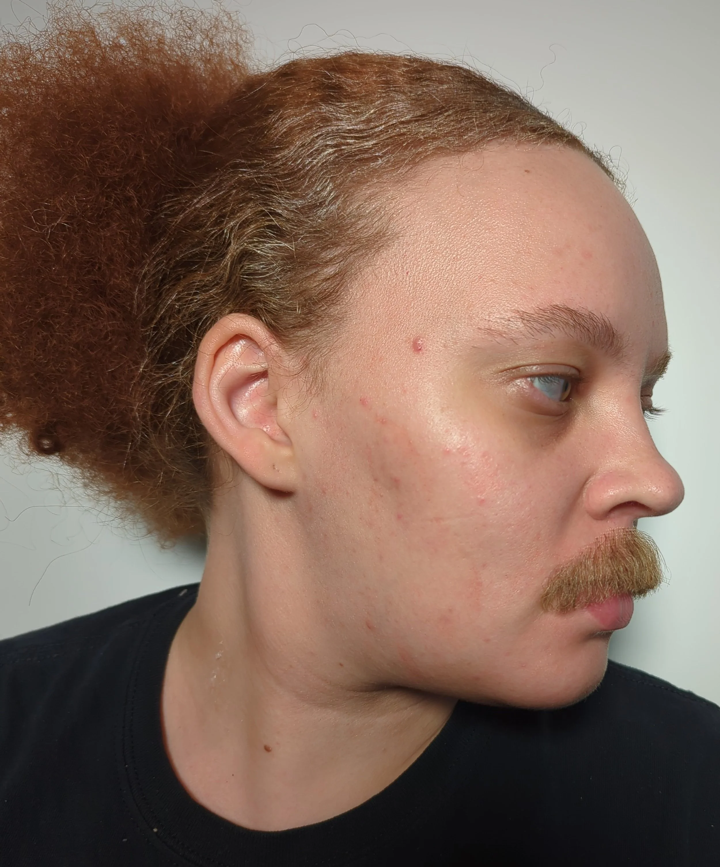 Facial Hair hand laid mustache- final look