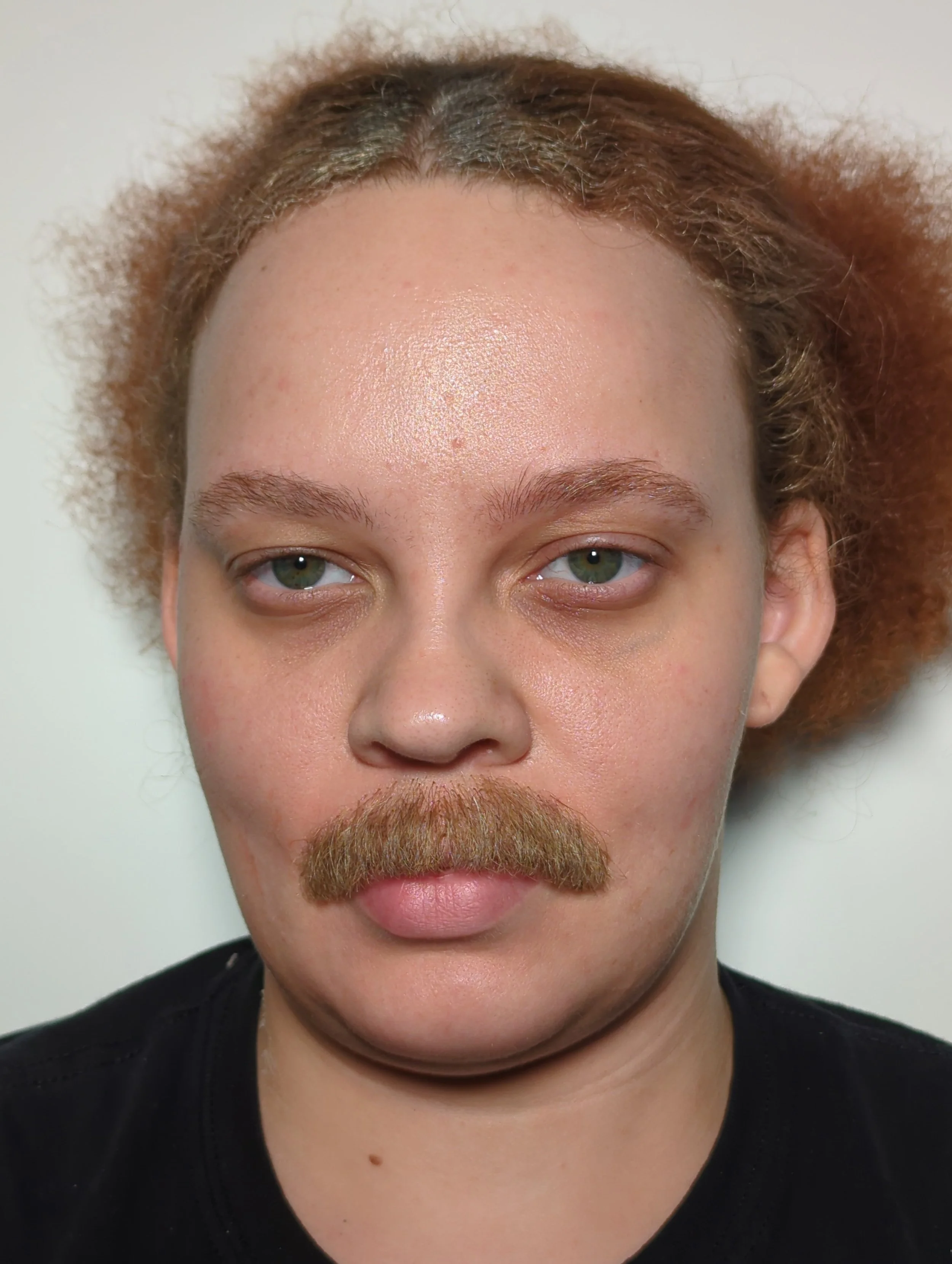 Facial Hair hand laid mustache- final look