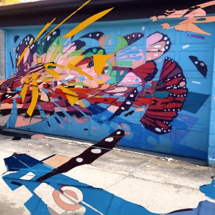 Futurist Butterfly, 2 of 6 
animation by karen darricades (no sound) 
original Mural by Jacquie Comrie 
ButterflyLaneway by Nick Sweetman w/ StreetARToronto &amp; David Suzuki Foundation
This work can be viewed at Art Eggleton Park, Toronto

Second v