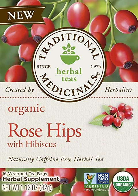 Traditional Medicinals: Organic Rose Hips with Hibiscus Herbal Tea