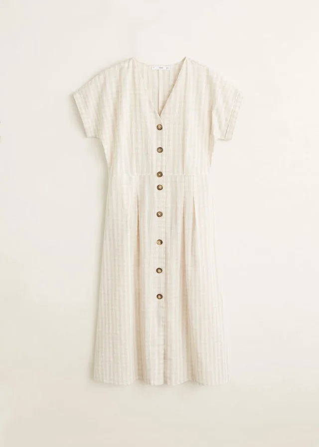 Checked Linen Dress
