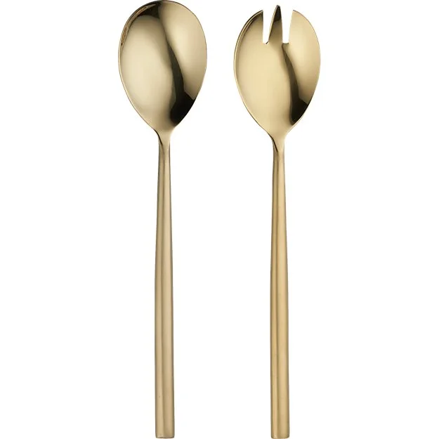 Rush Brushed Gold Serving Utensils
