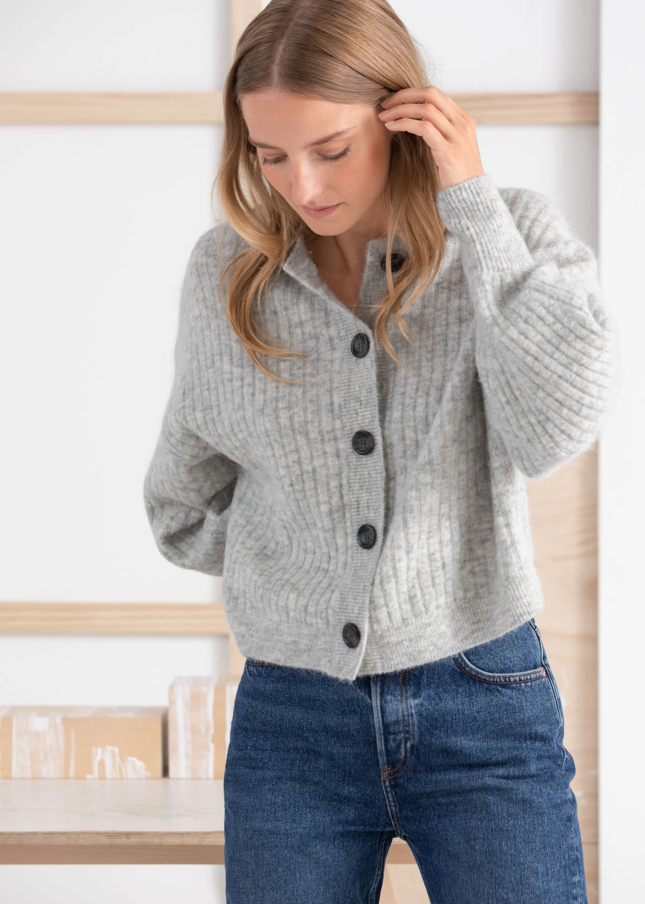 Oversized Ribbed Cardigan
